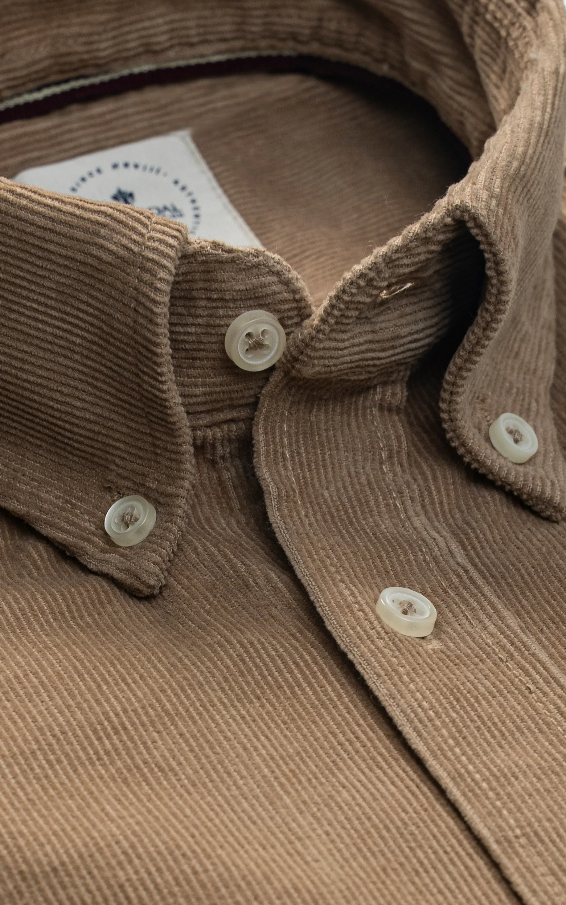 SMART CORDUROY SHIRT KHAKI - Image 2