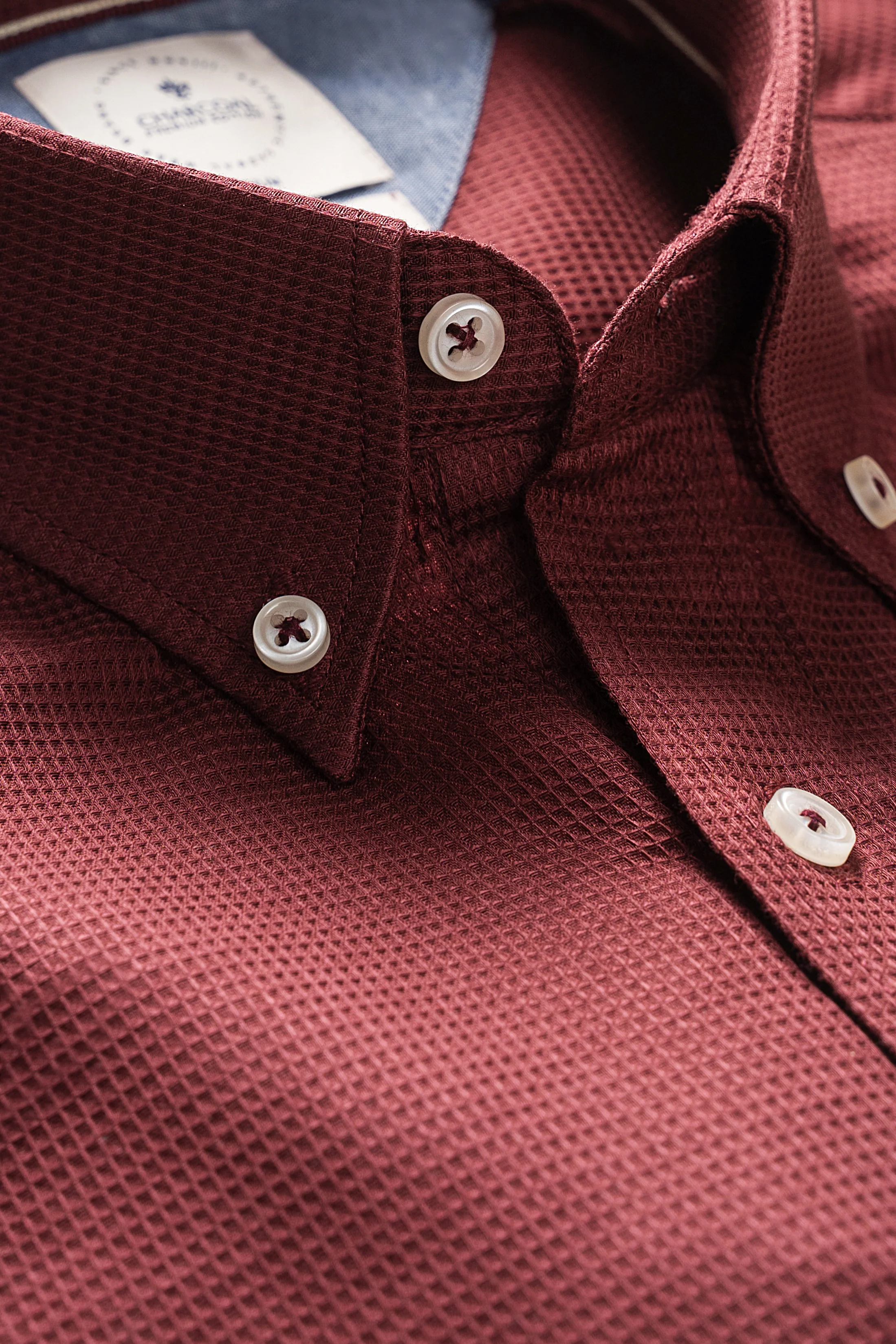 WAFFLE SMART SHIRT MAROON - Image 2