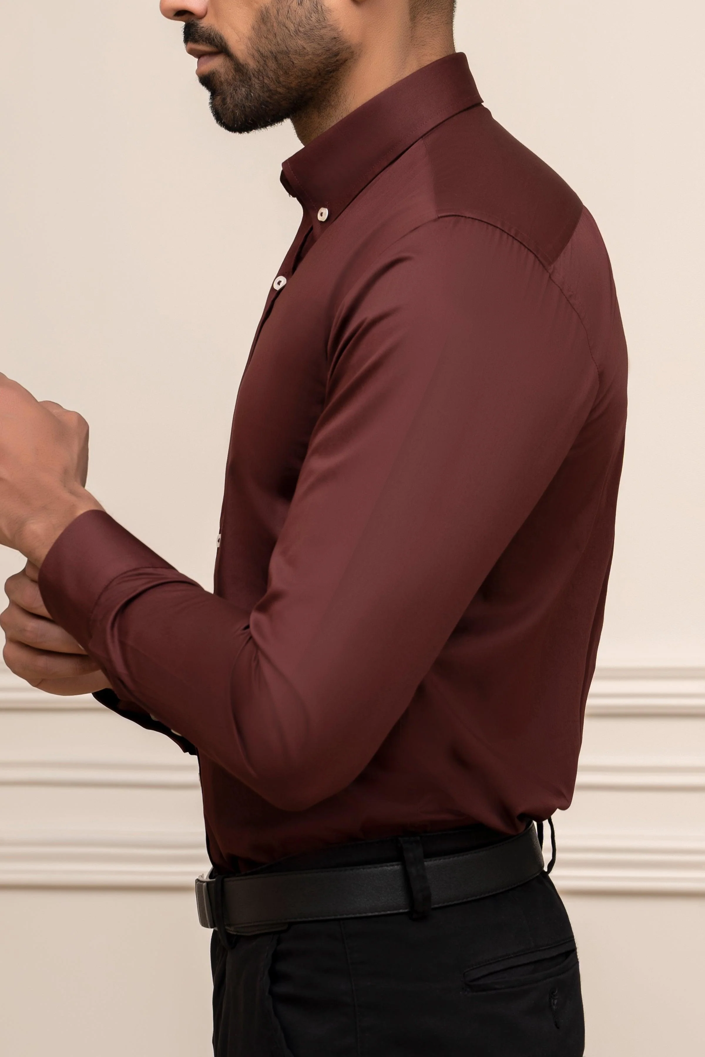 SMART SHIRT MAROON - Image 2