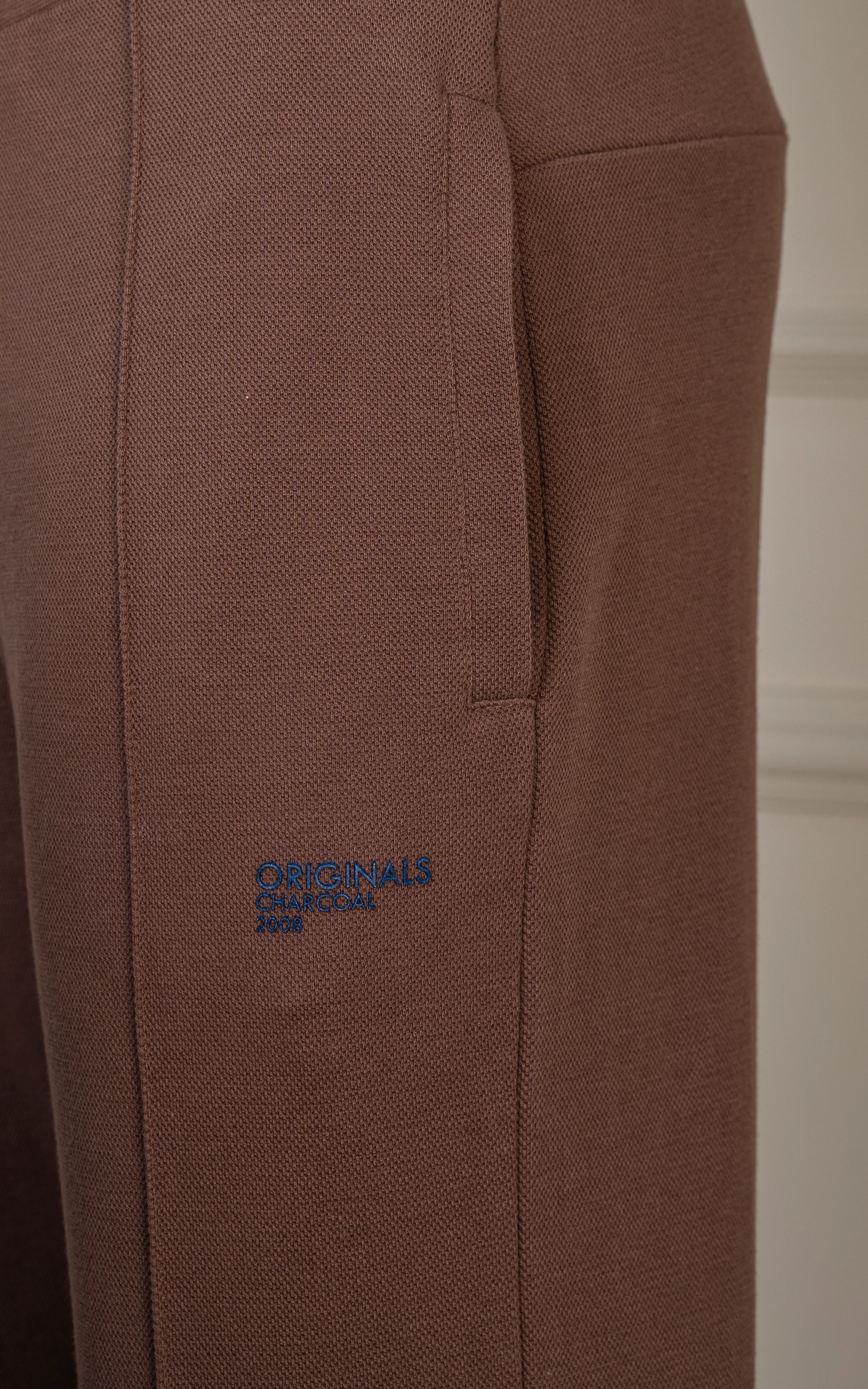 STRAIGHT FIT PIQUE TERRY JOGGER TROUSER RUST - Image 4