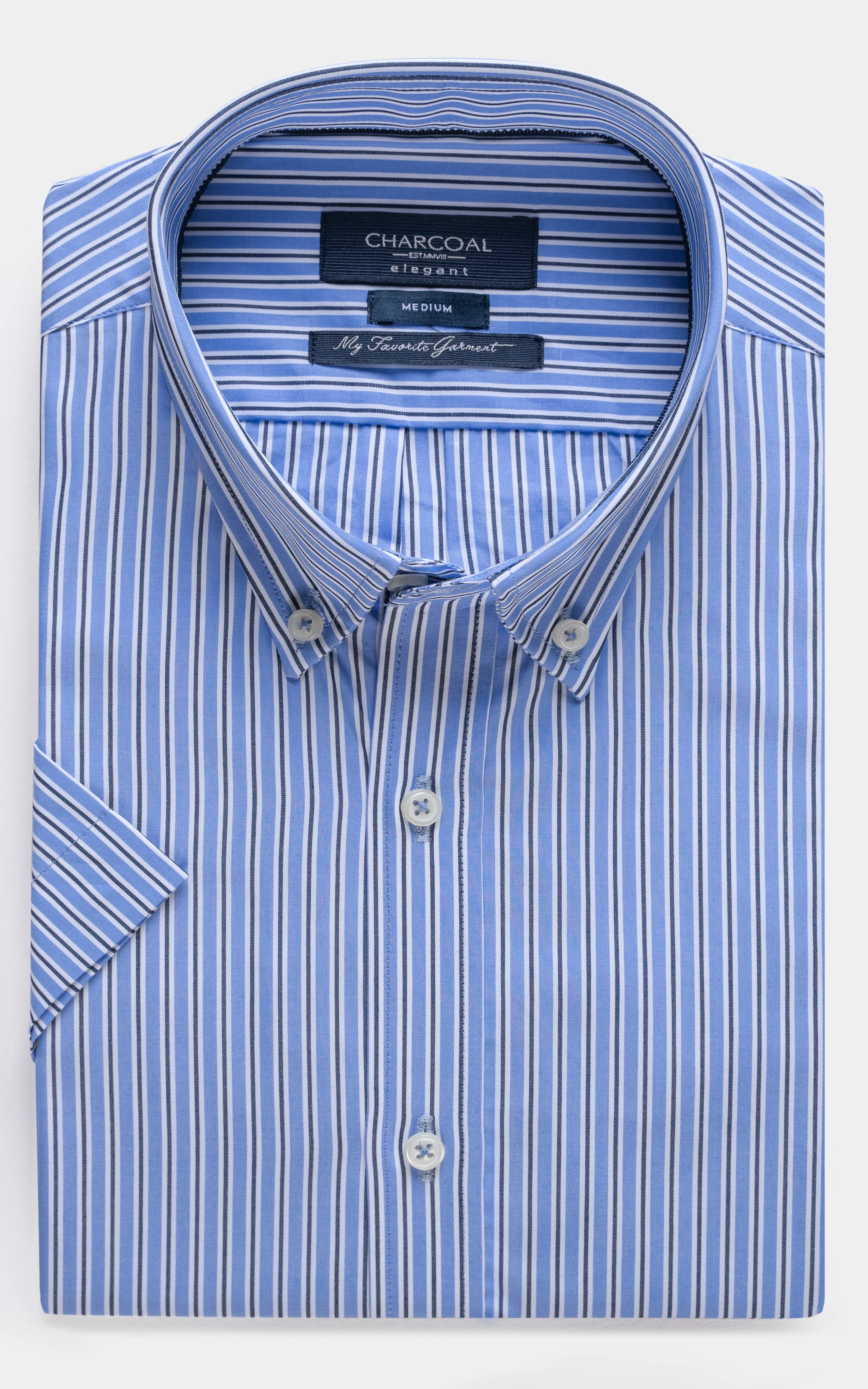STRIPPED RELAXED FIT SHIRT BLUE STRIPE - Image 7