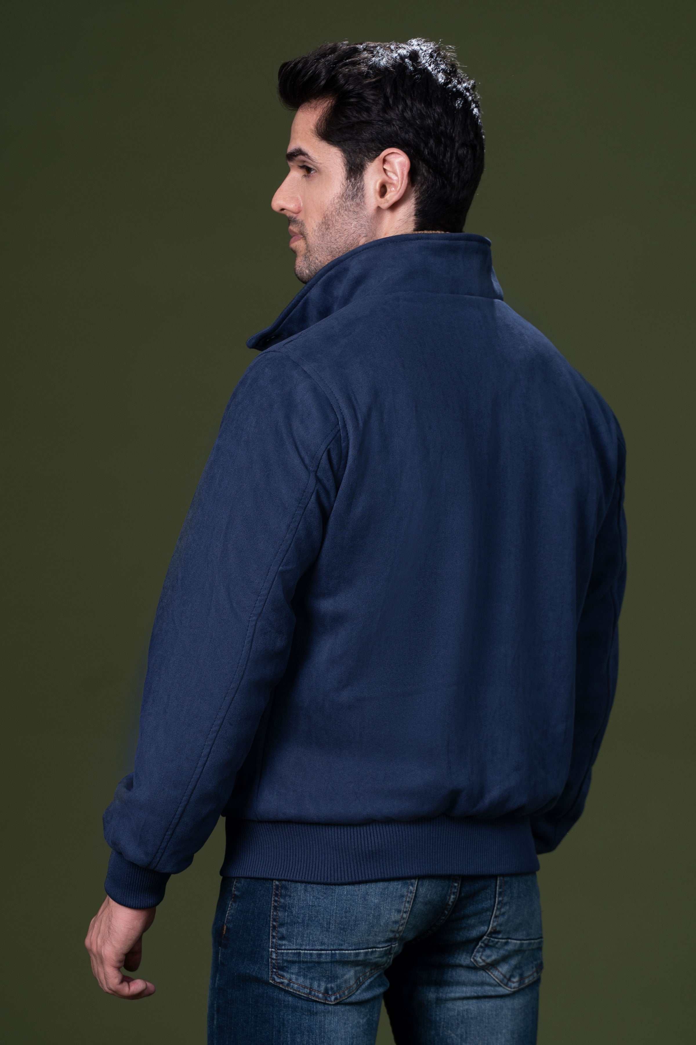 SUEDE JACKET NAVY - Image 3