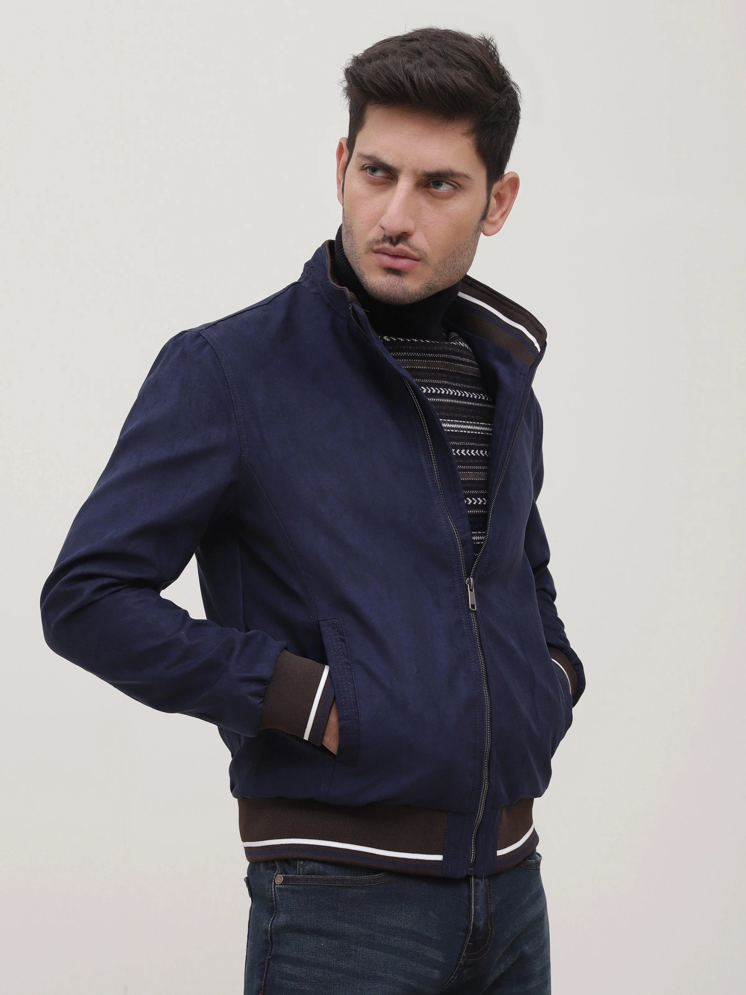 SUEDE JACKET NAVY - Image 2