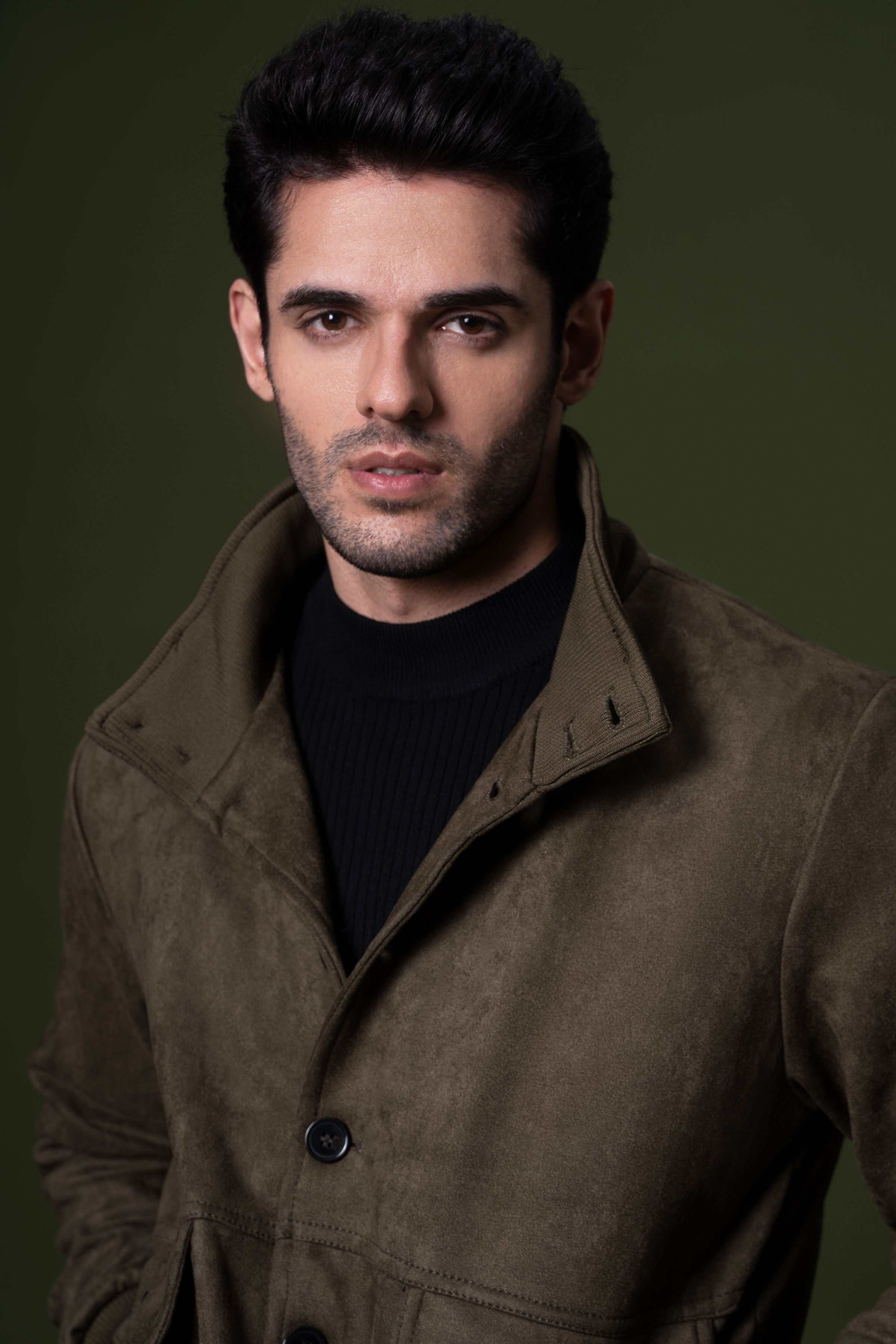 SUEDE JACKET OLIVE - Image 5