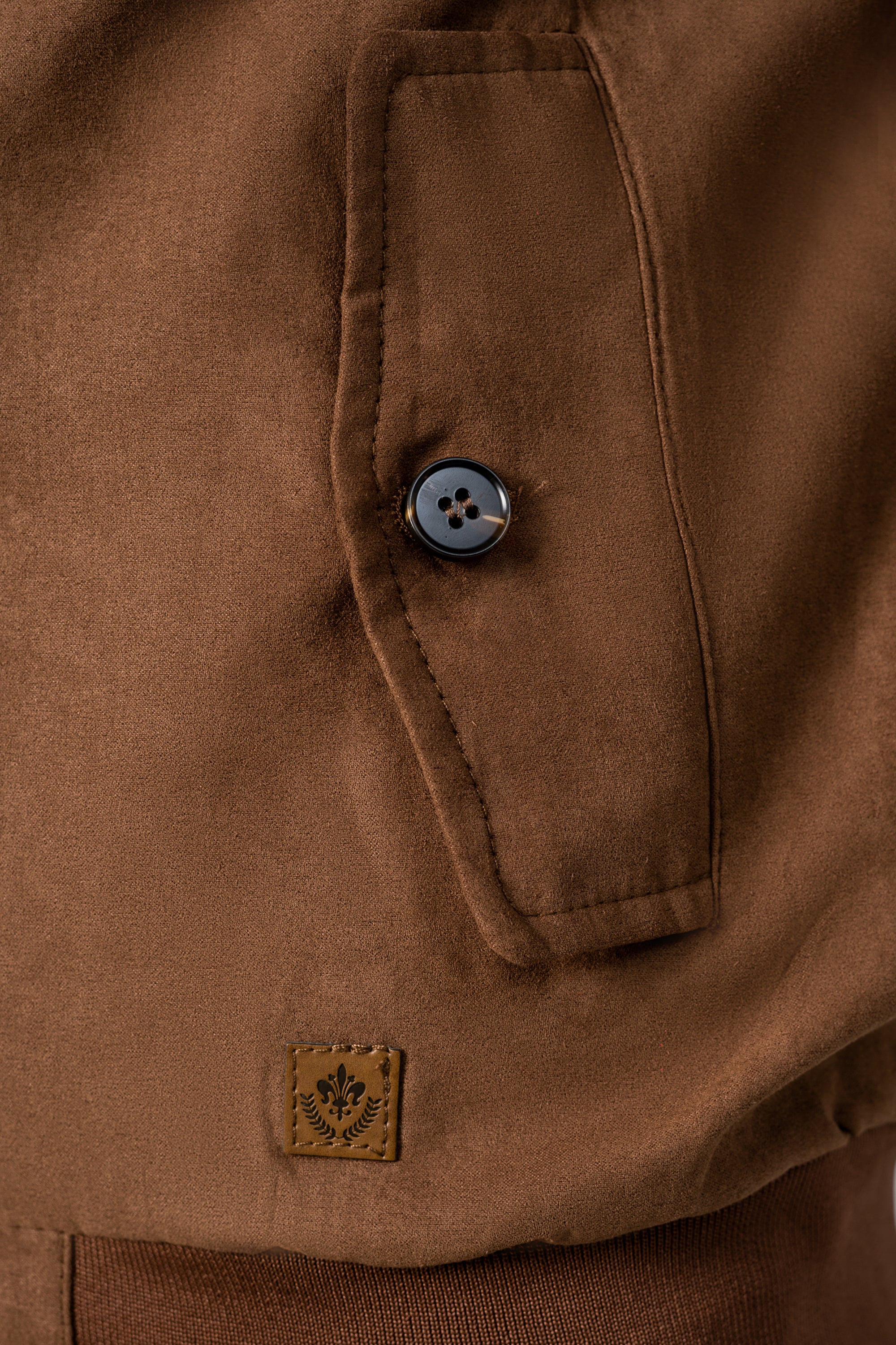 SUEDE ZIP FRONT JACKET BROWN - Image 5