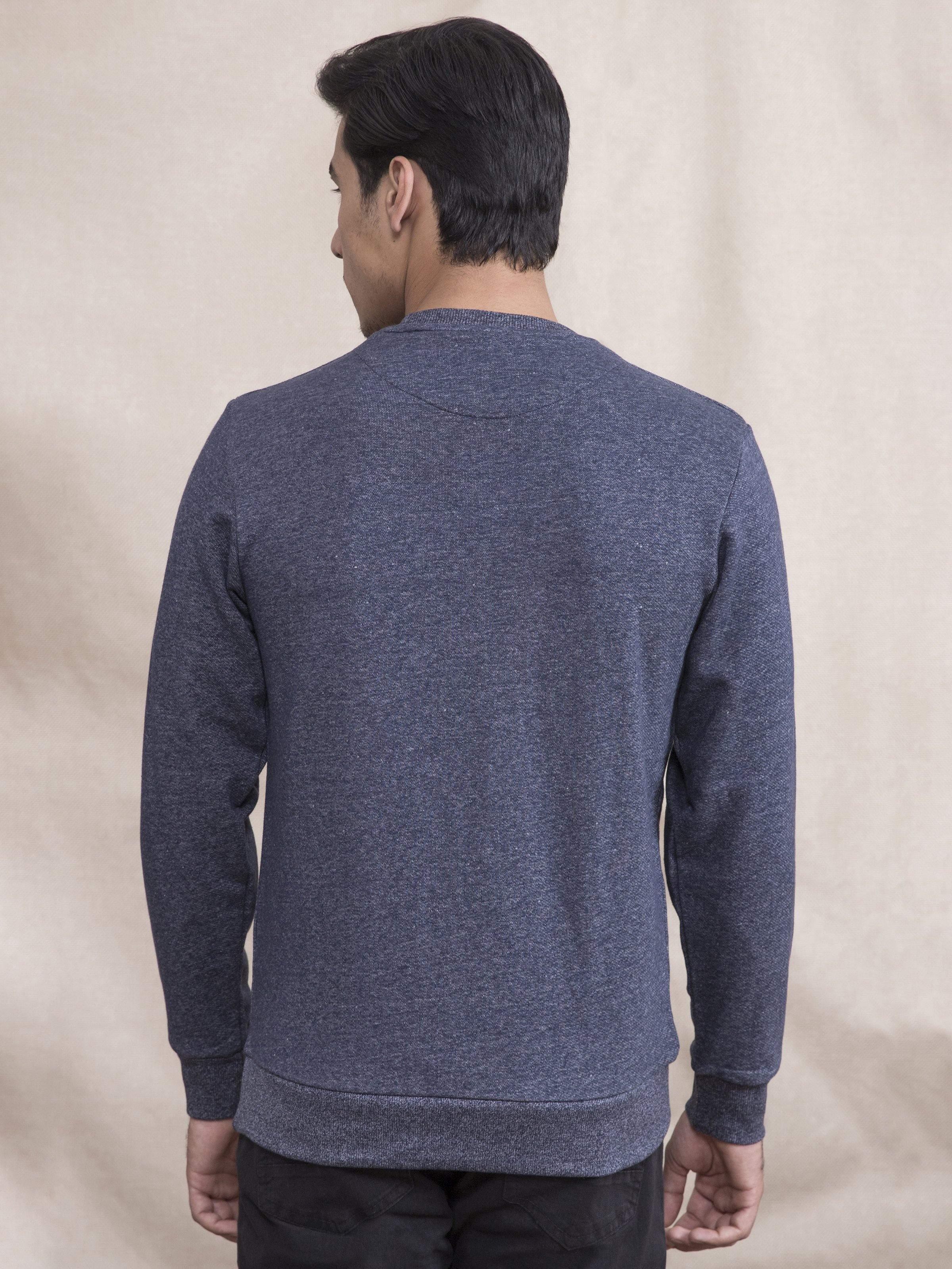 SWEAT SHIRT CHAIN YARN  NAVY - Image 2