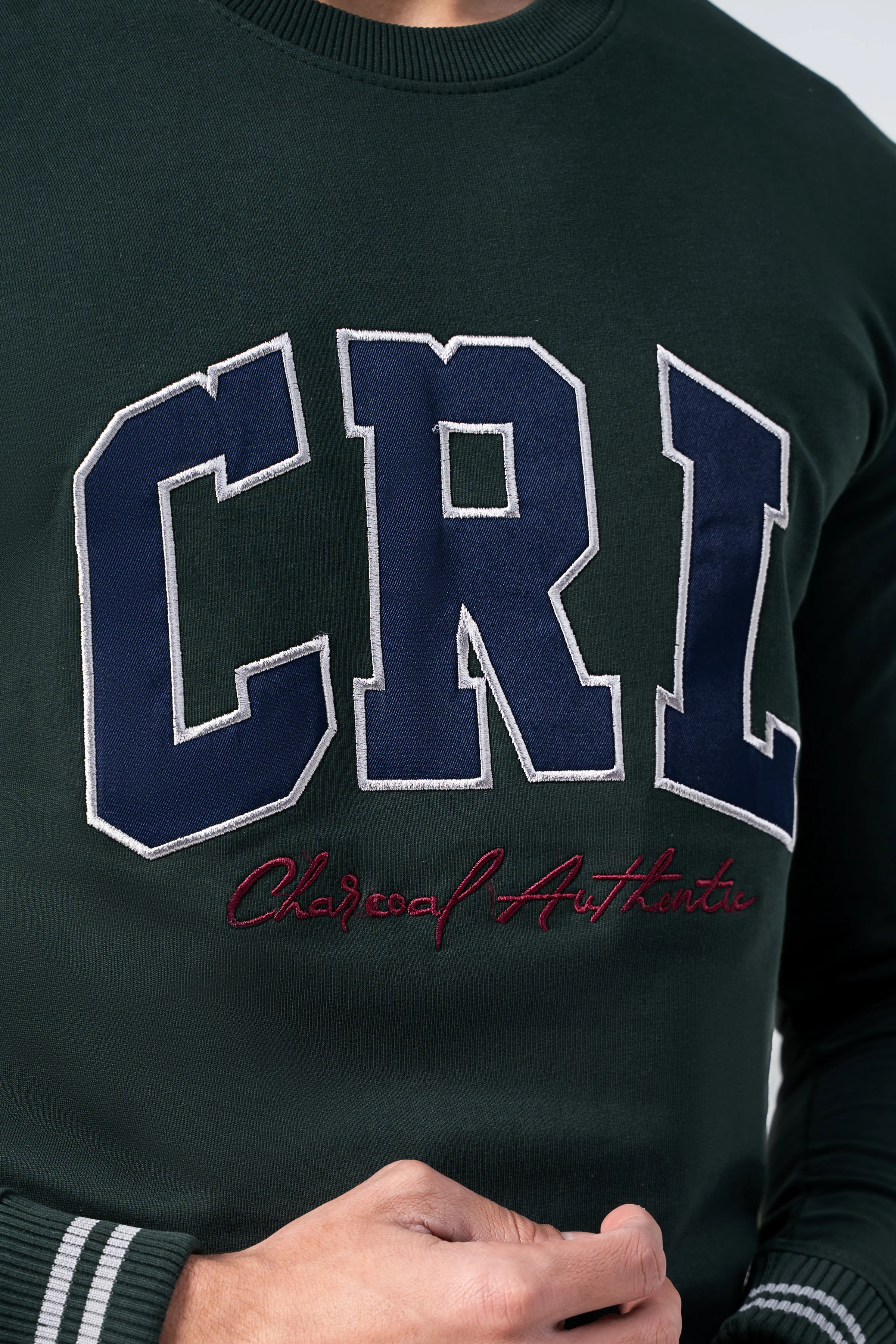 CREW NECK SWEAT SHIRT GREEN - Image 5
