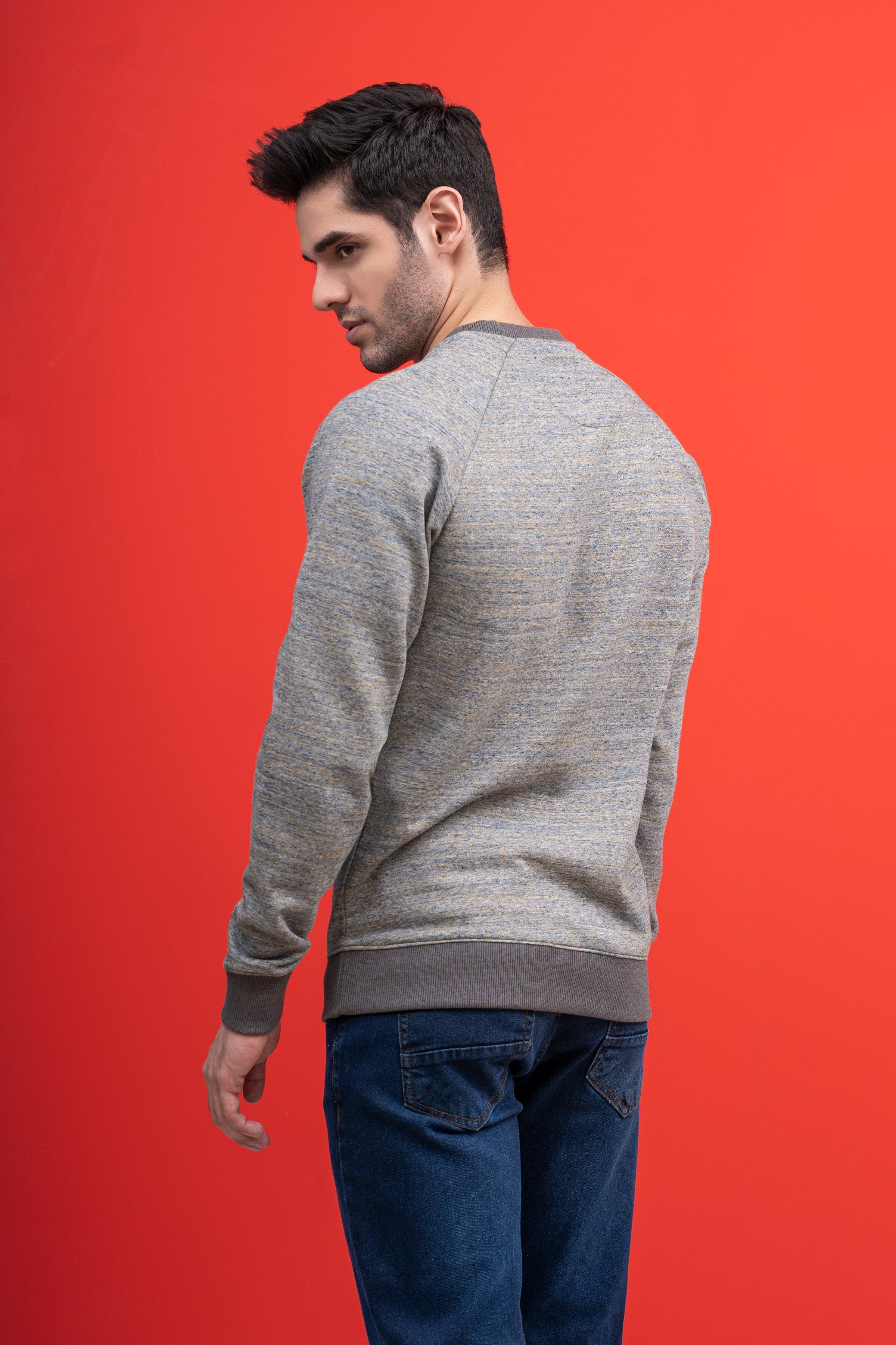 SWEAT SHIRT ROUND NECK F/S GREY - Image 3