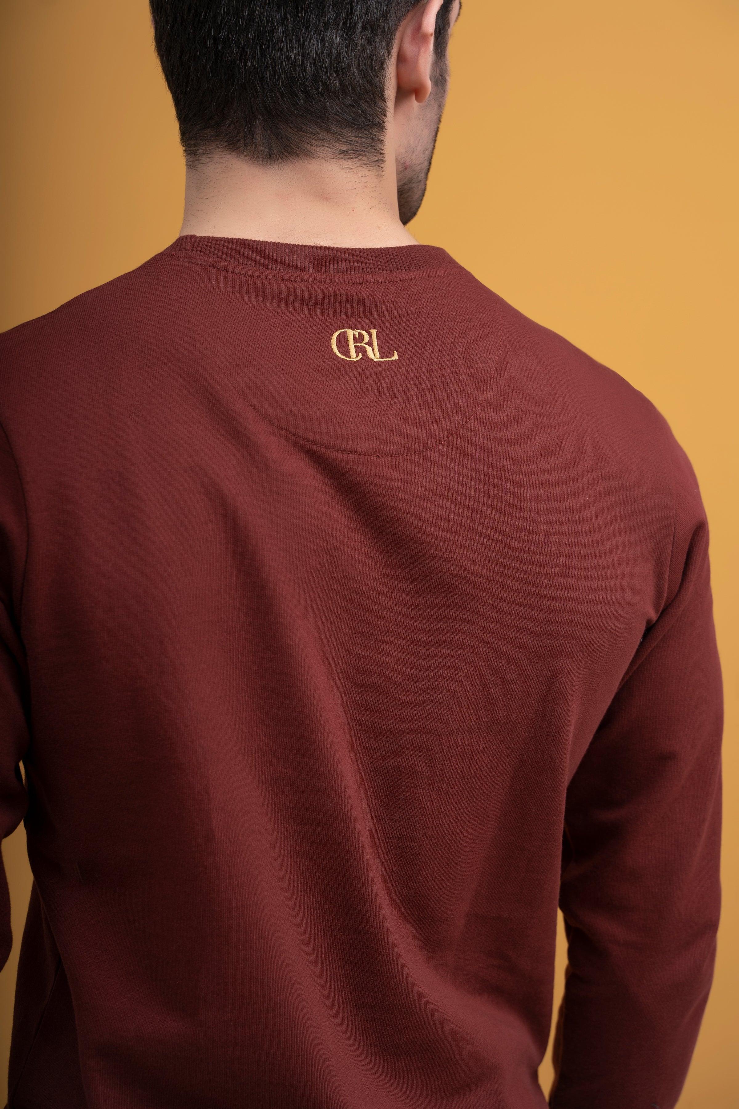 SWEAT SHIRT ROUND NECK RUST - Image 4