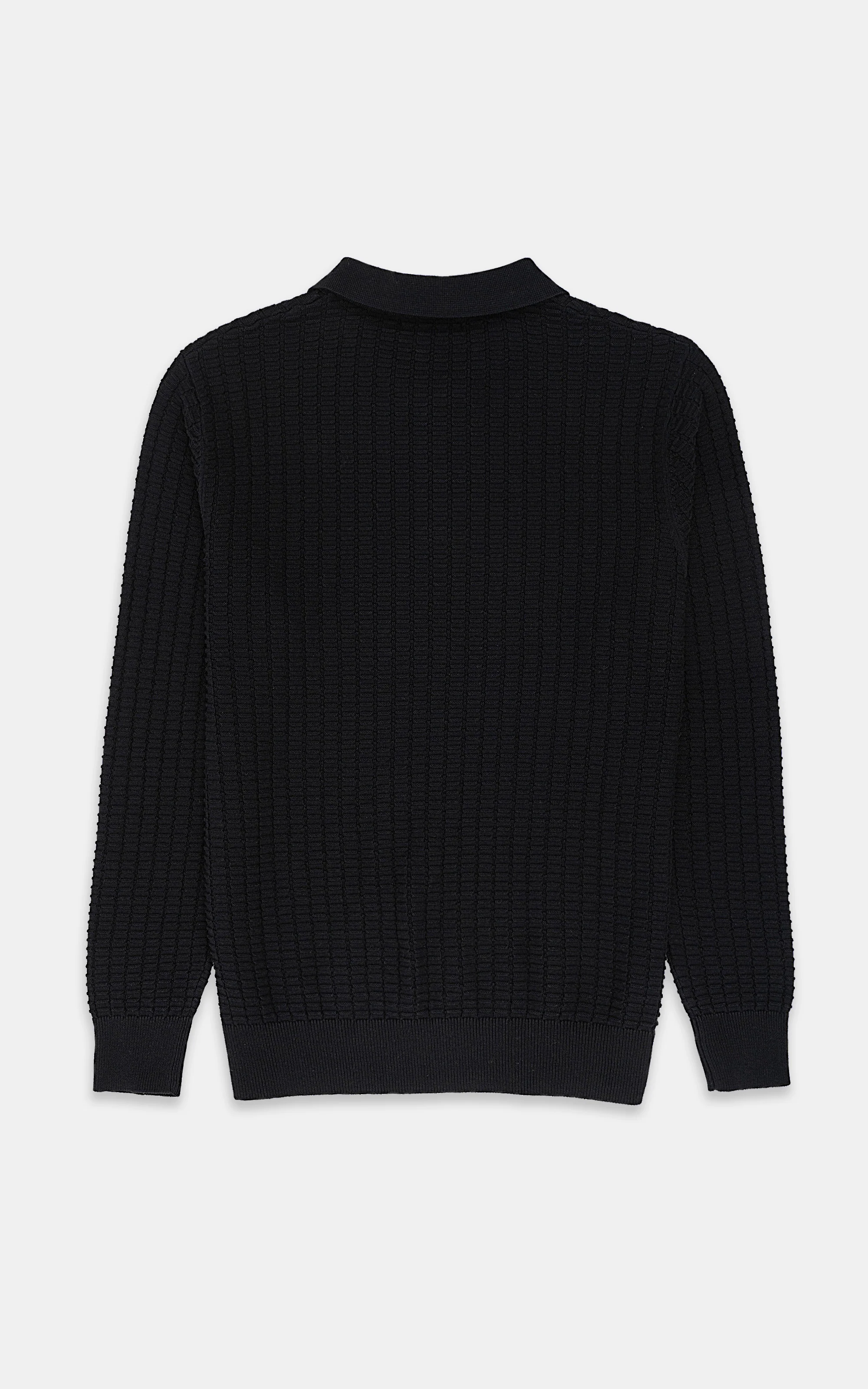 CLASSIC POLO SWEATER BLACK - Image 3