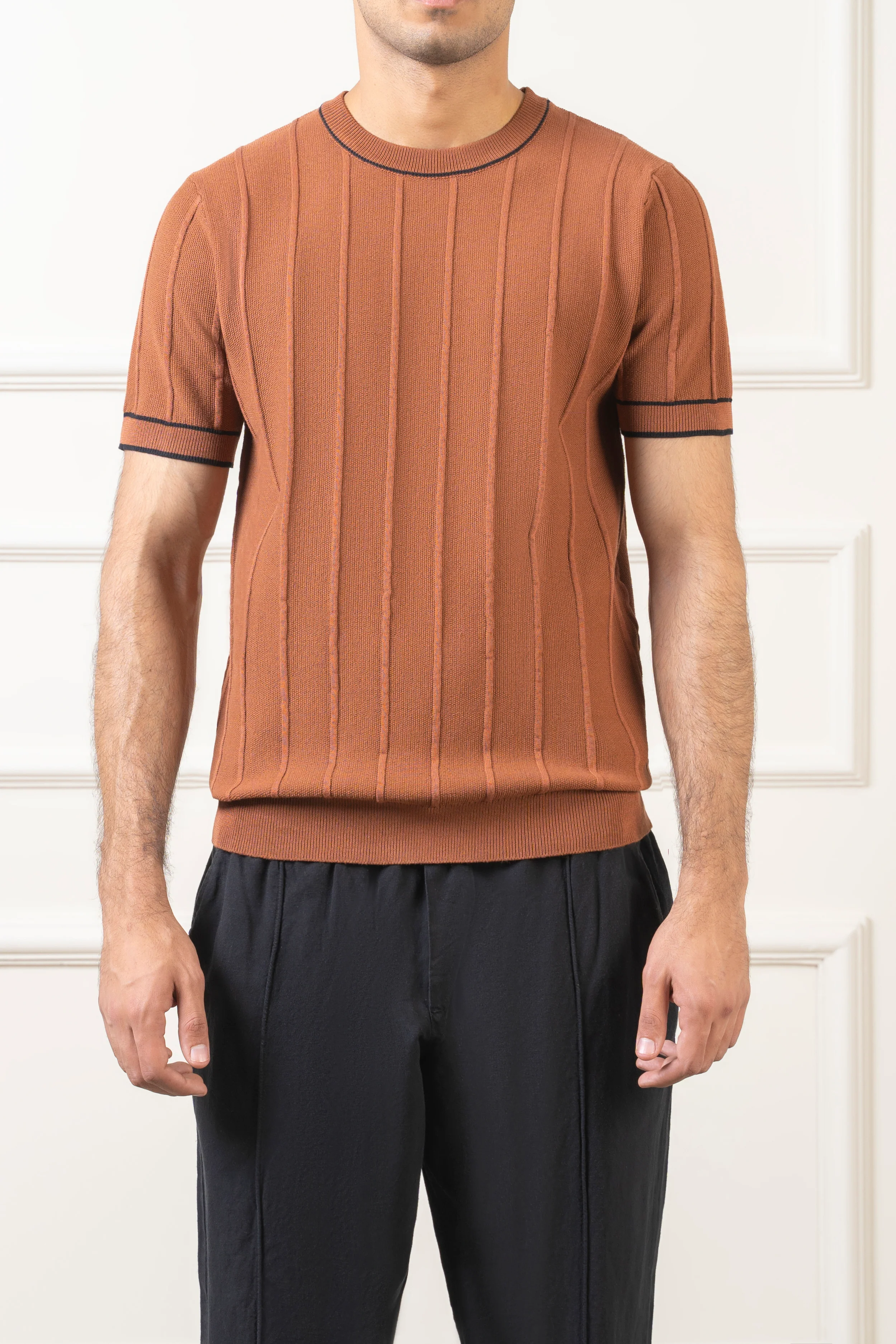 SWEATER KNIT SHIRT BROWN - Image 2