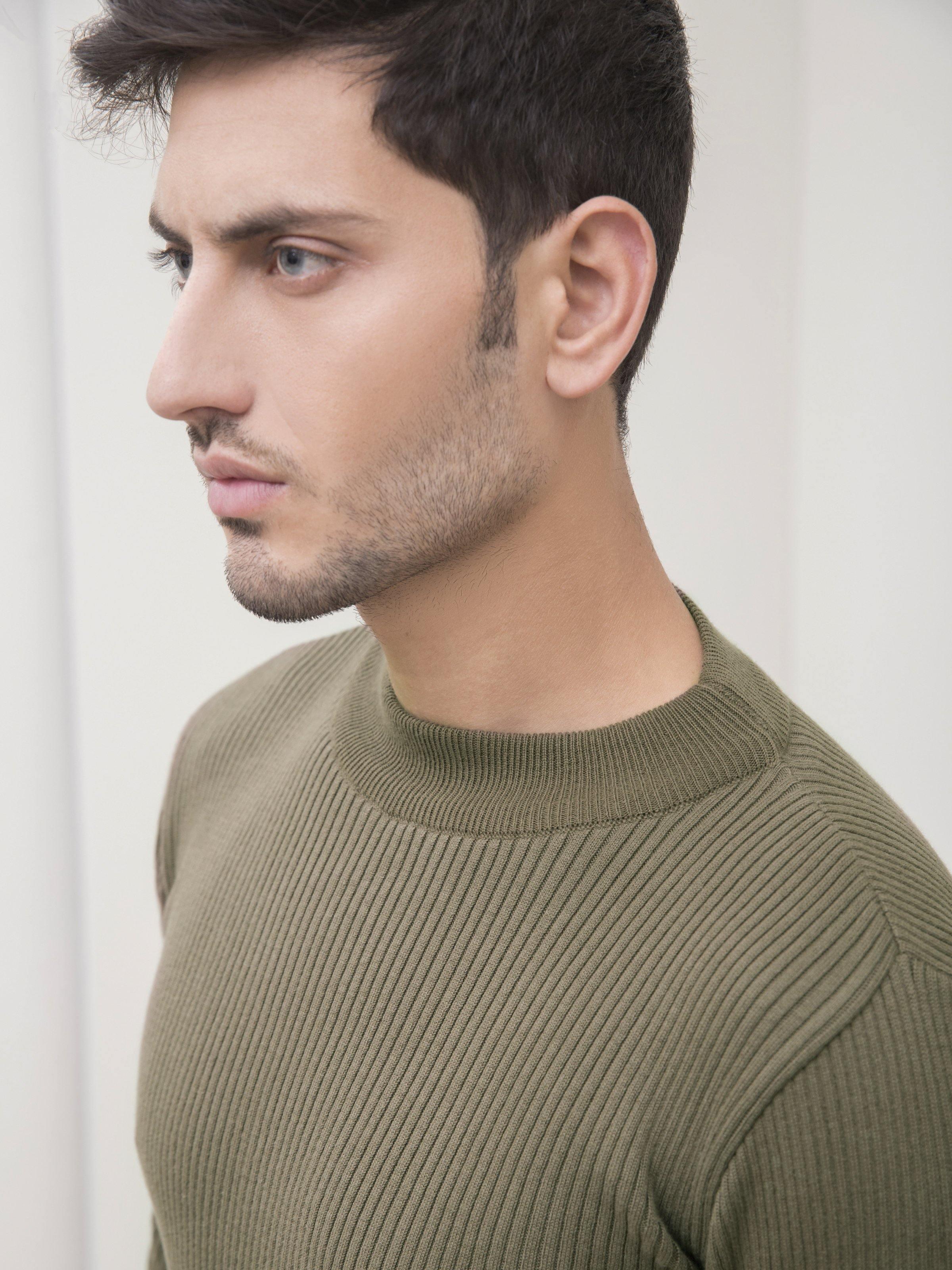SWEATER MOCK NECK FULL SLEEVE GREEN - Image 4