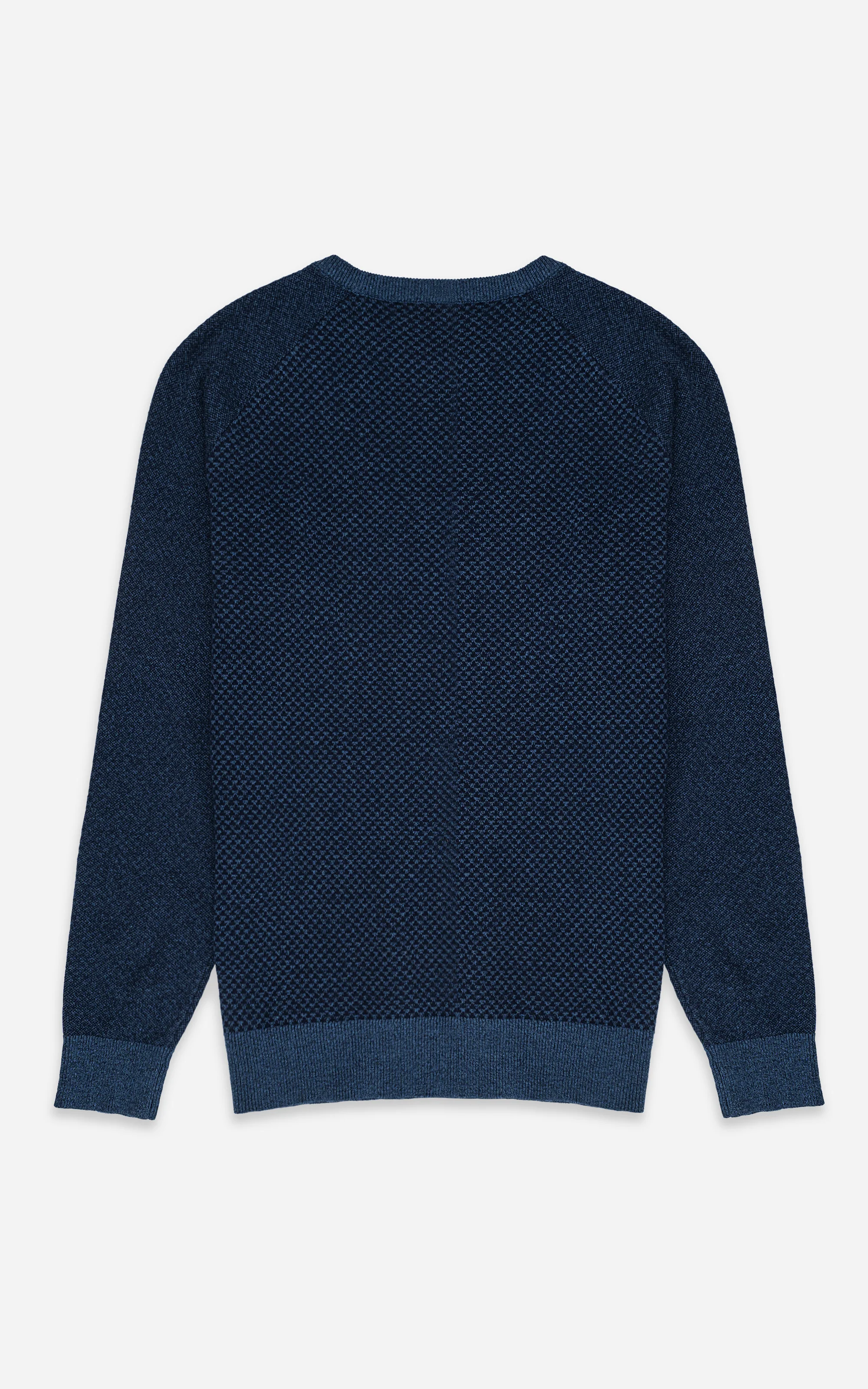 SWEATER ROUND NECK FULL SLEEVE NAVY BLUE - Image 3