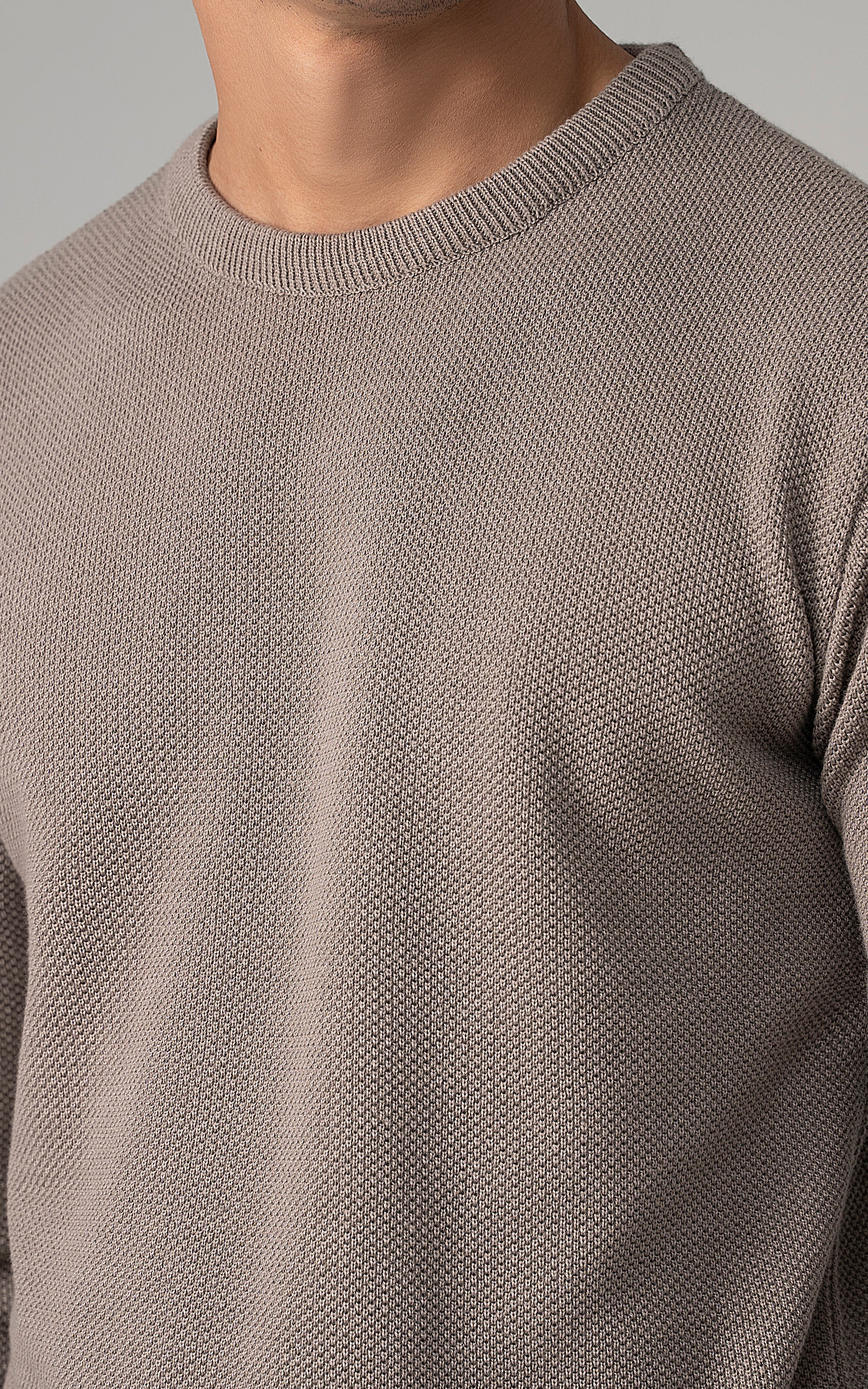 Knitted Crew Neck grey - Image 4