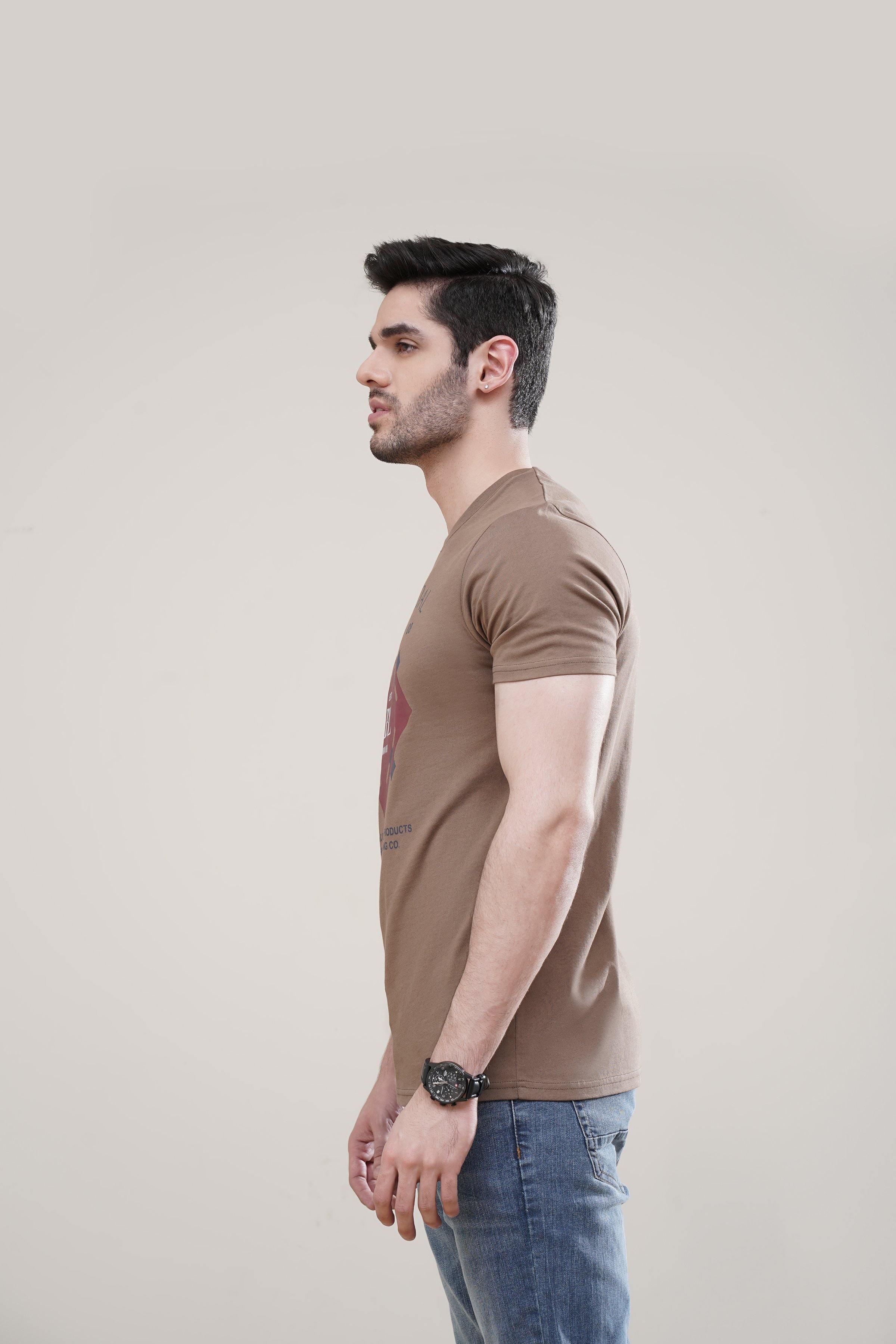 T SHIRT CREW NECK KHAKI - Image 3