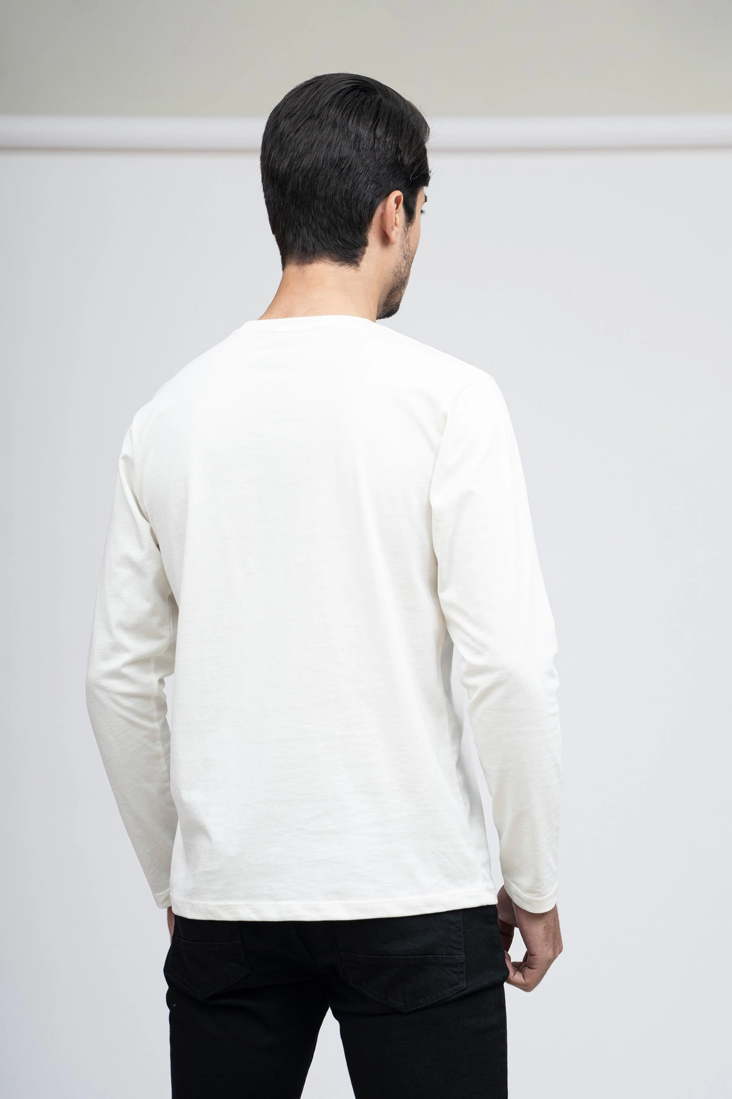 T SHIRT CREW NECK WHITE - Image 3