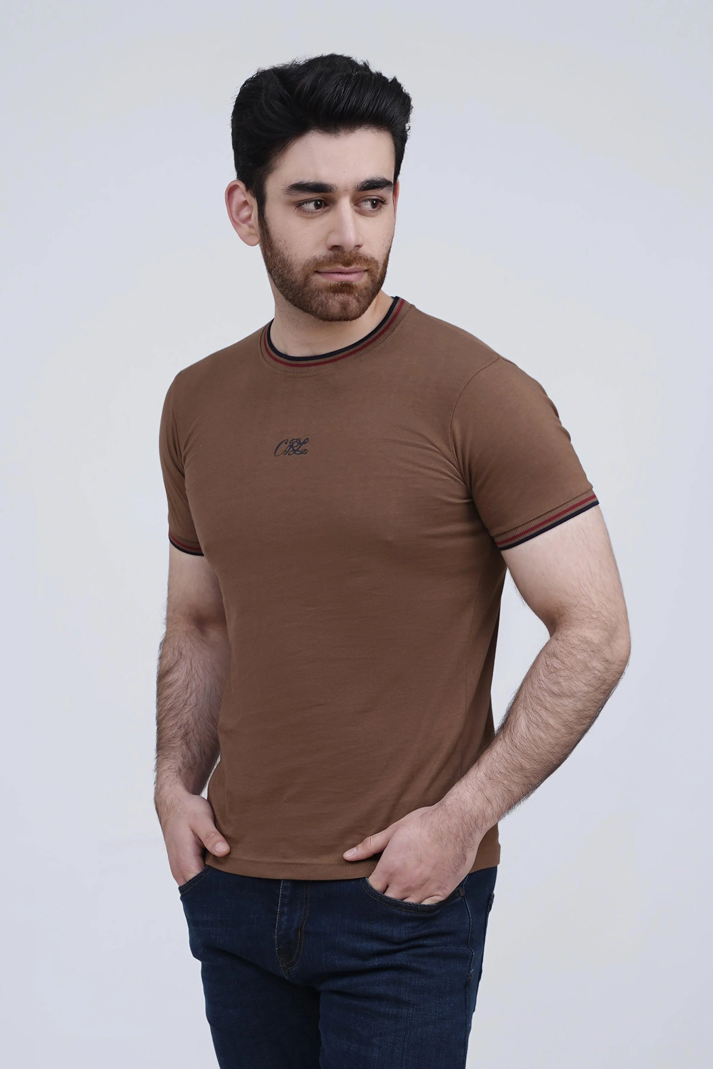 TIPPING T SHIRT MUSTARD
