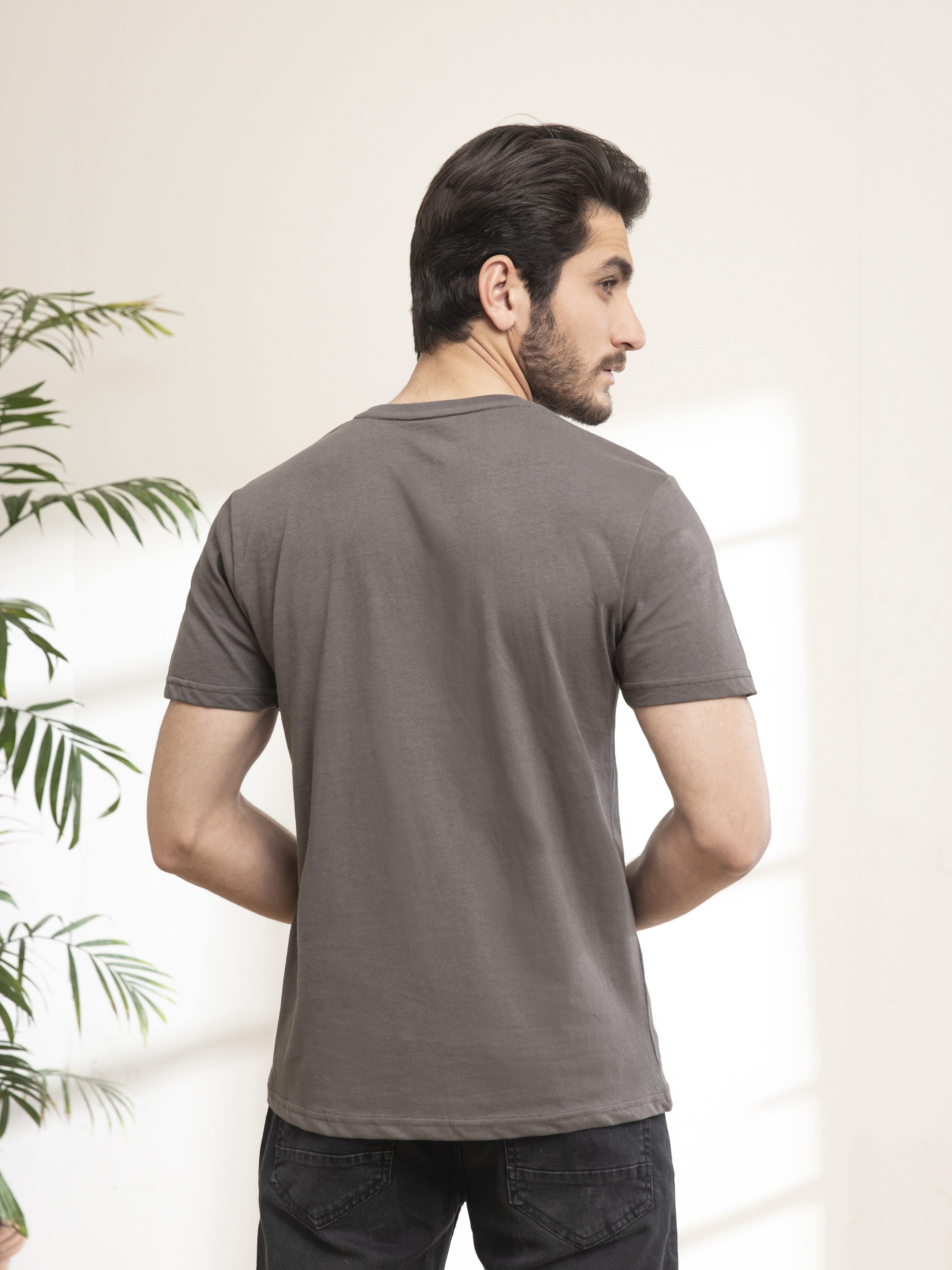 T SHIRT V NECK AIR BALOON CHARCOAL GREY - Image 4