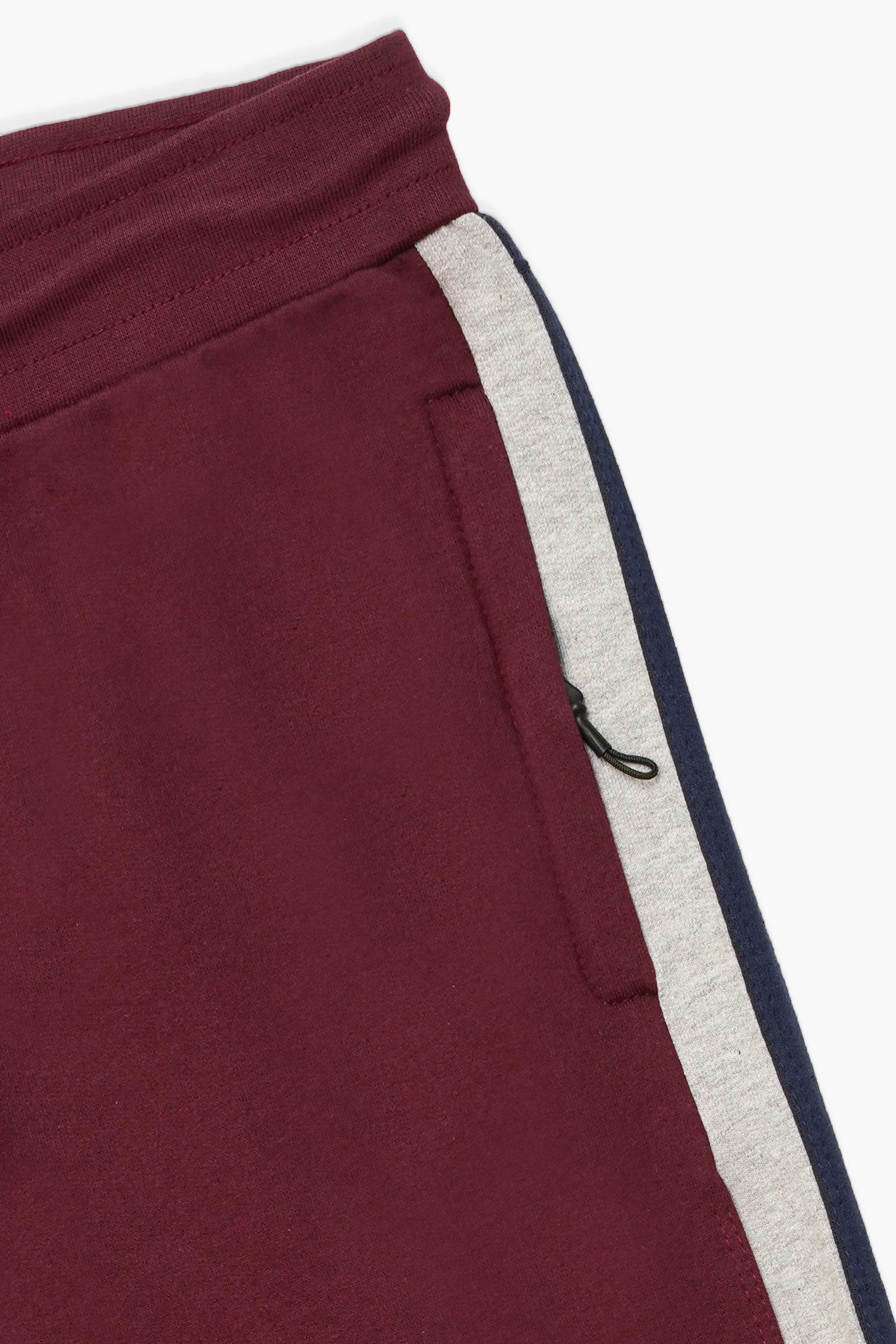 TERRY CONTRAST JOGGING TROUSER MAROON - Image 2