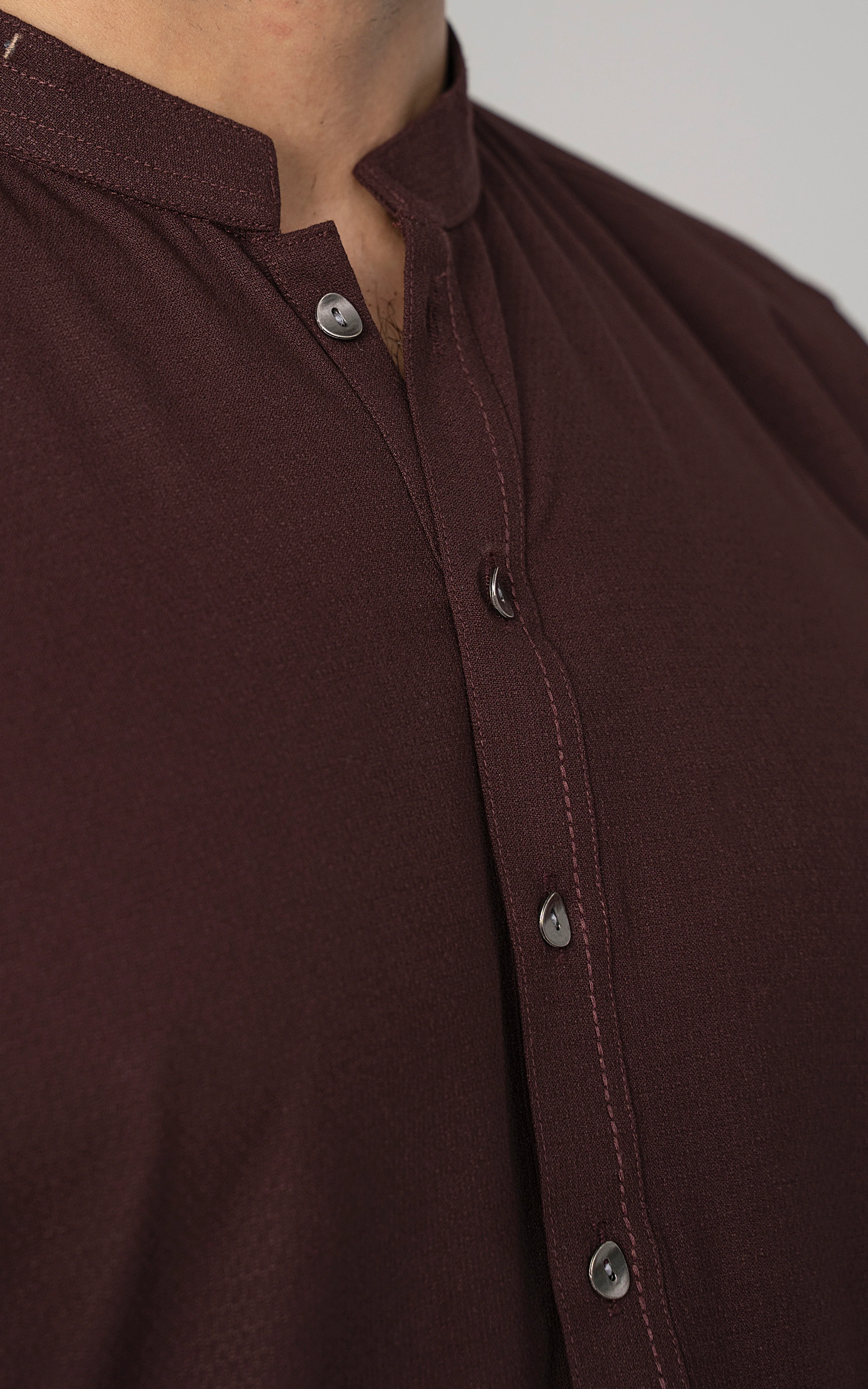 TEXTURED BLENDED WASH & WEAR - SIGNATURE COLLECTION DARK MAROON - Image 8