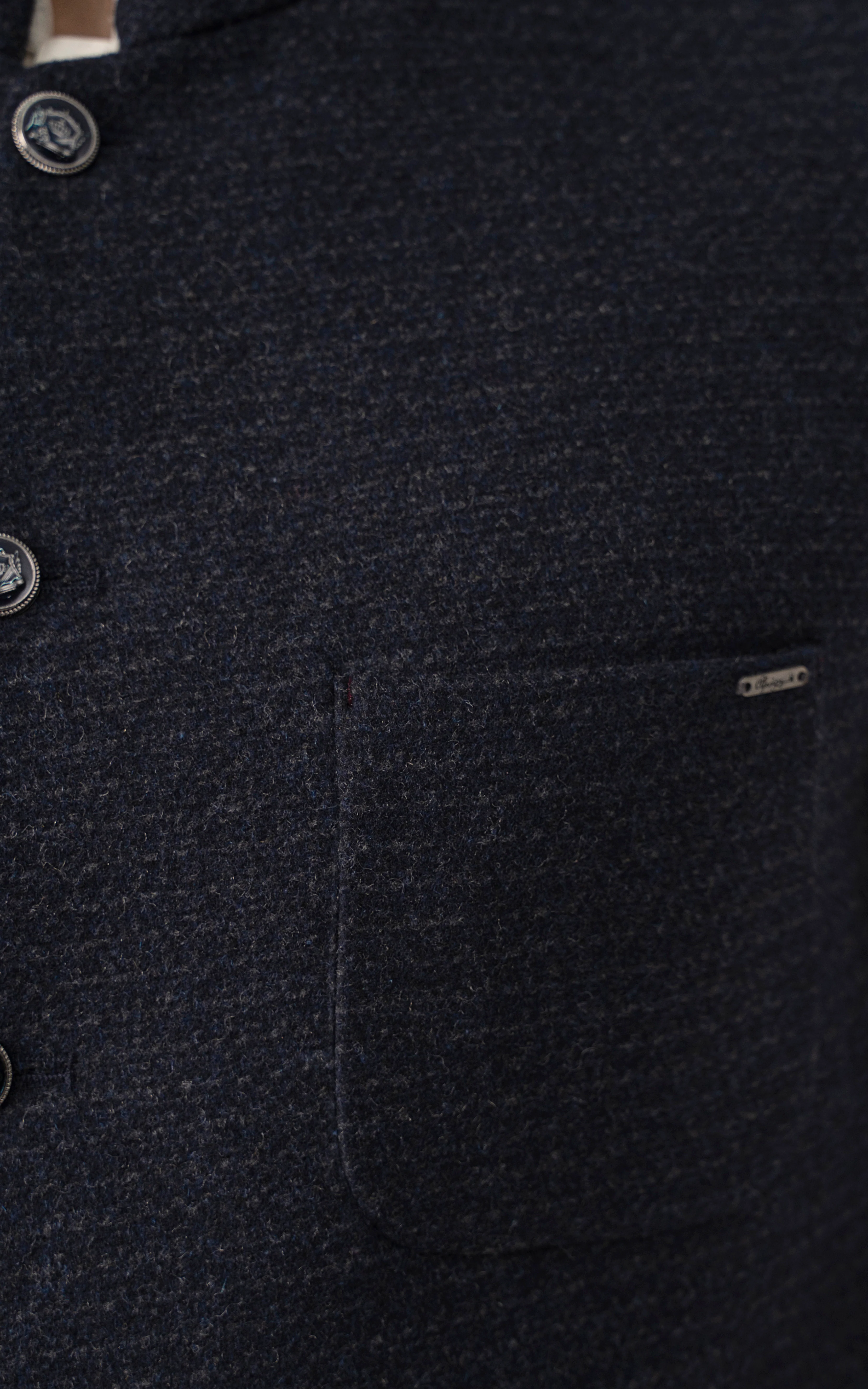 TEXTURED WOOL BLENDED WAISTCOAT -SIGNATURE COLLECTION BLUE - Image 6