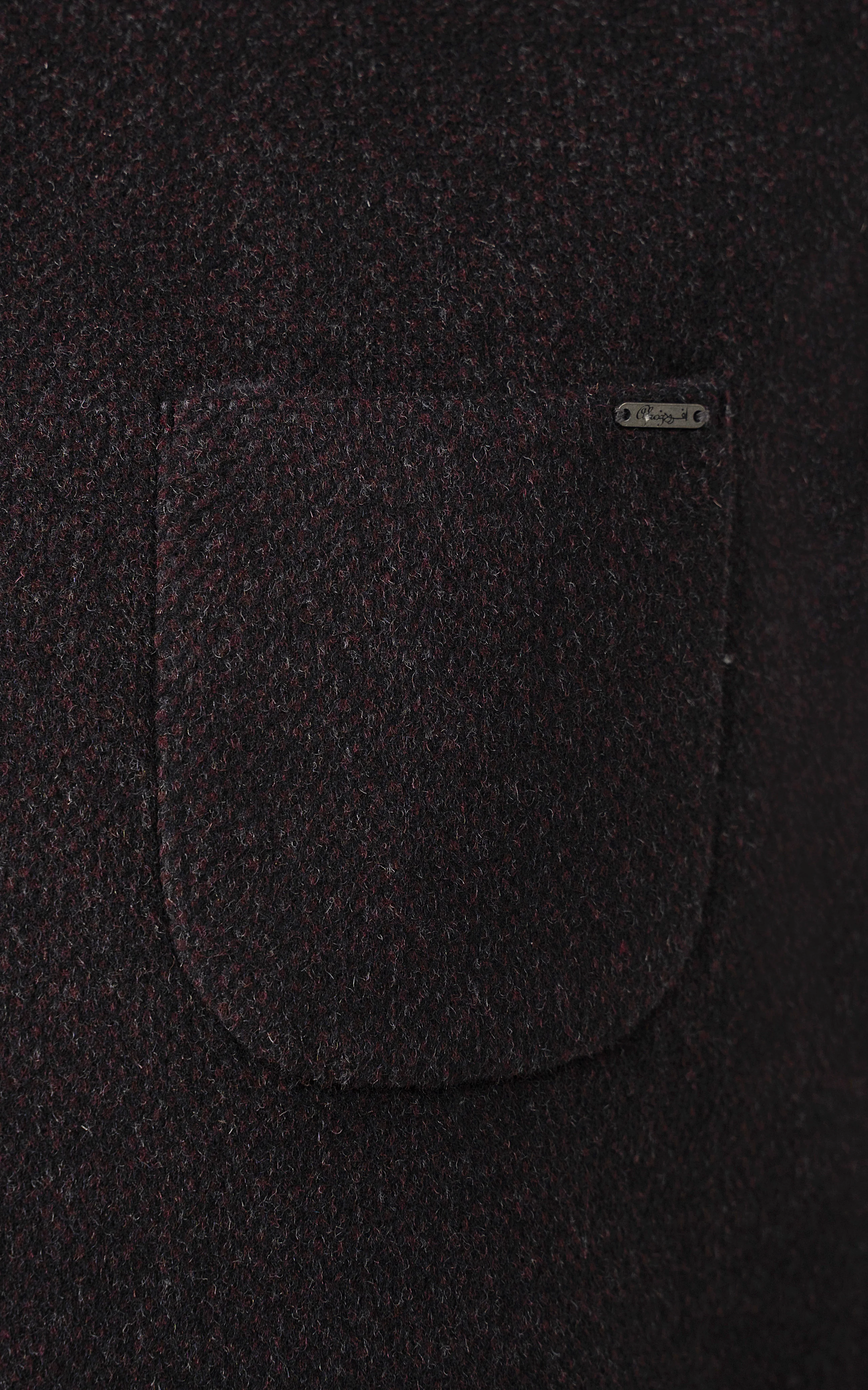 TEXTURED WOOL BLENDED WAISTCOAT - SIGNATURE COLLECTION  MAROON - Image 7