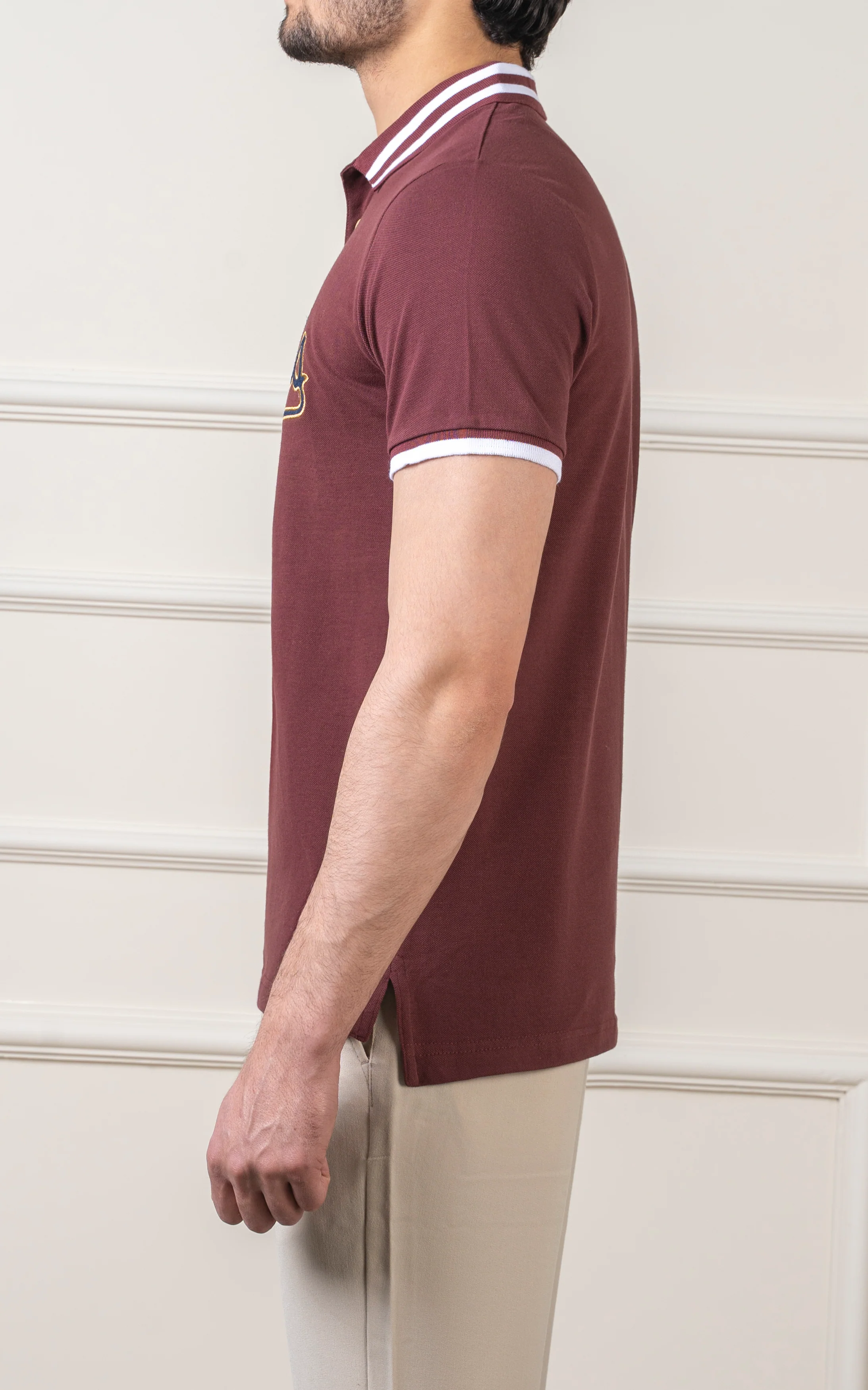 TIPPING FASHION POLO MAROON - Image 3