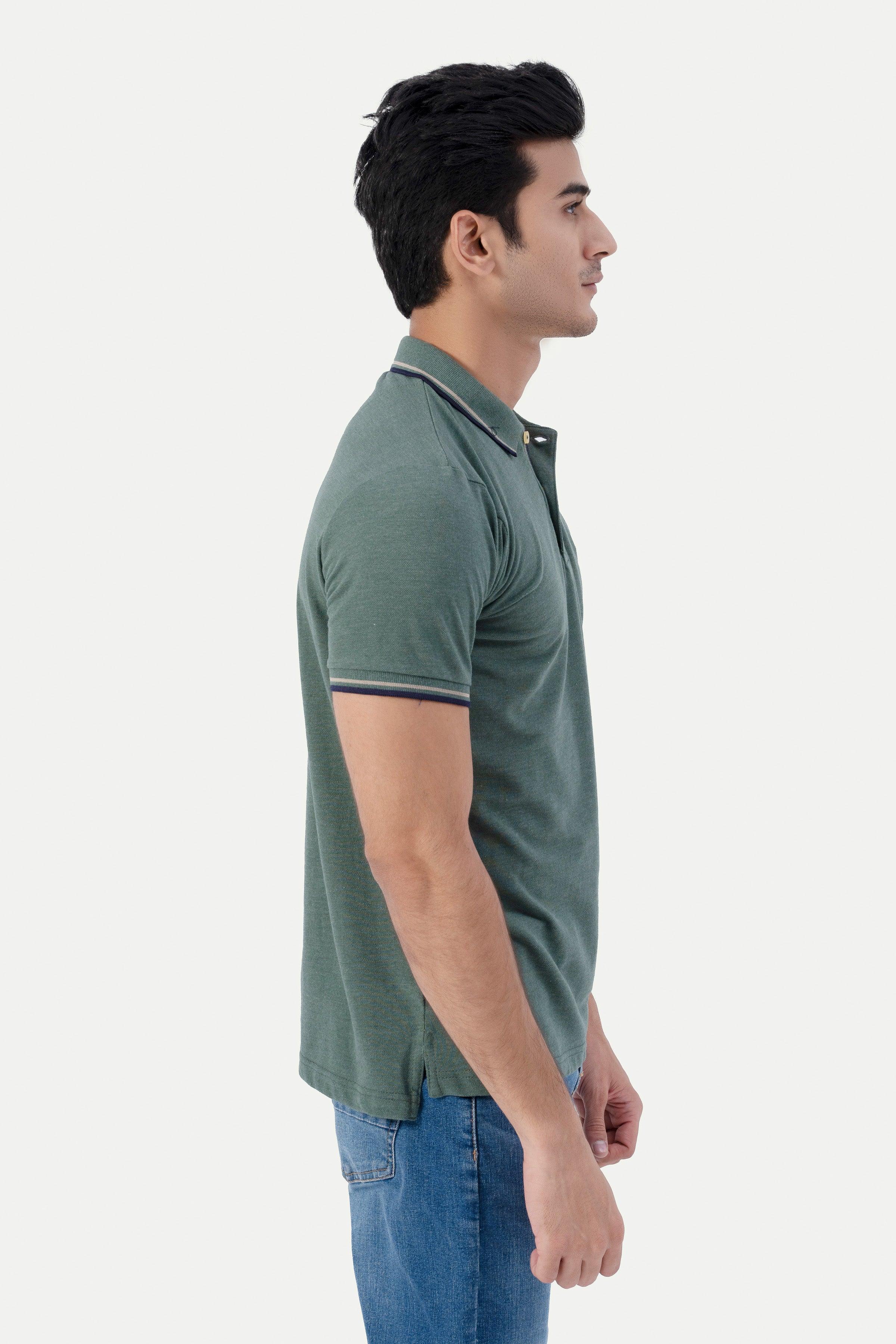 TIPPING POLO GREEN MELANGE - Image 3