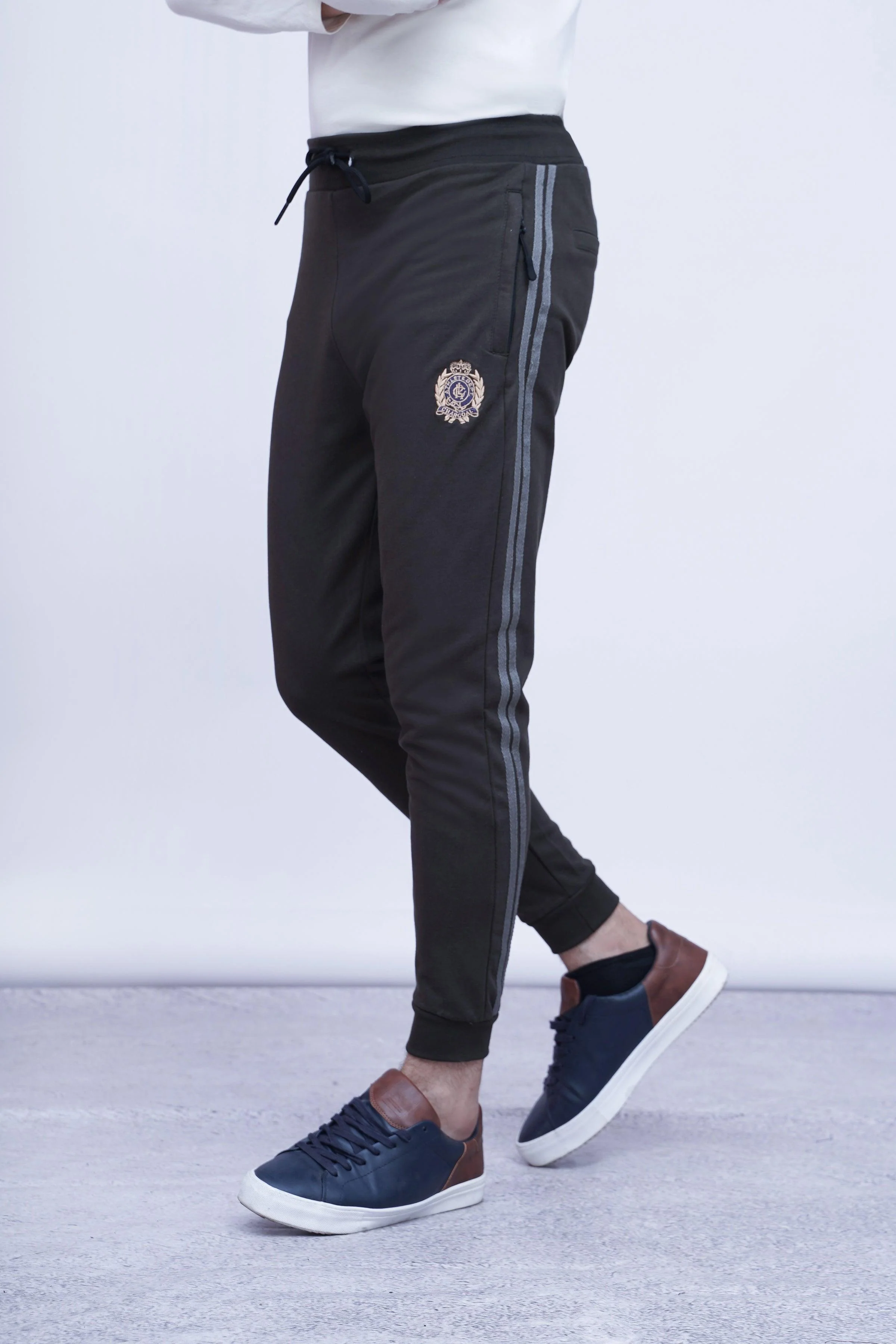 TERRY SIDE TAPE TROUSER OLIVE