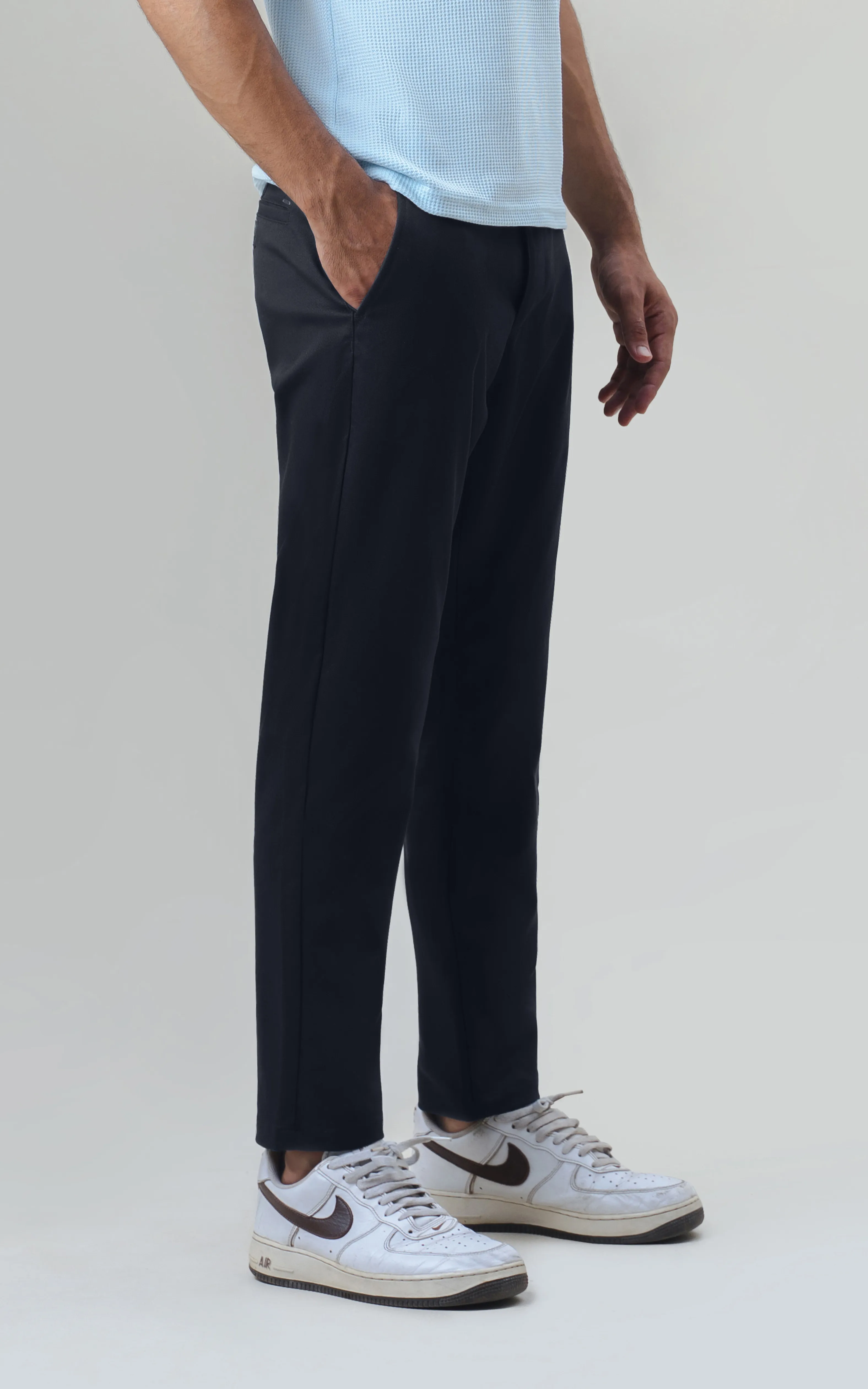 TWILL SMART FIT CASUAL PANT BLACK - Image 2