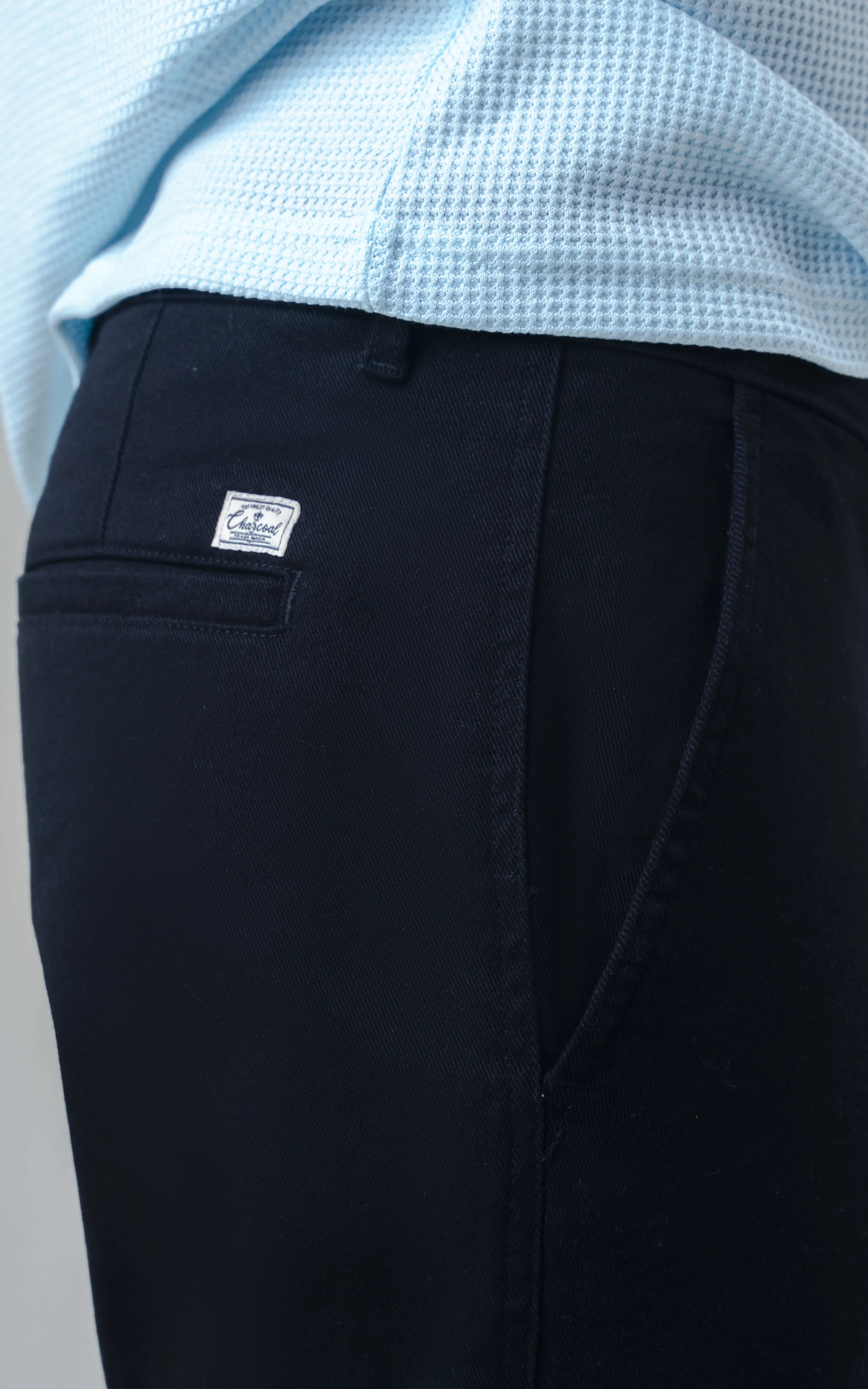 TWILL SMART FIT CASUAL PANT BLACK - Image 4
