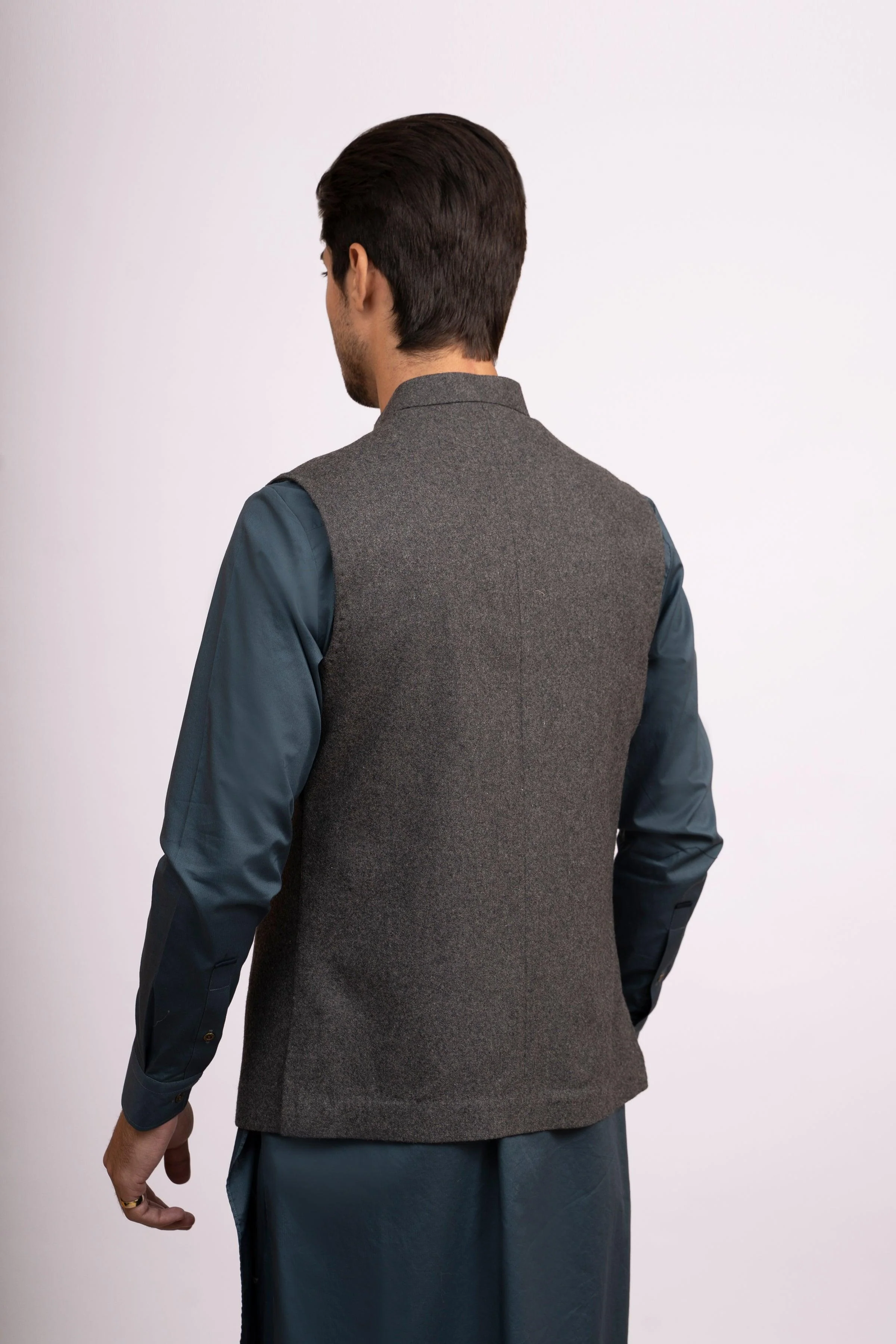 WAIST COAT DARK GREY - Image 4