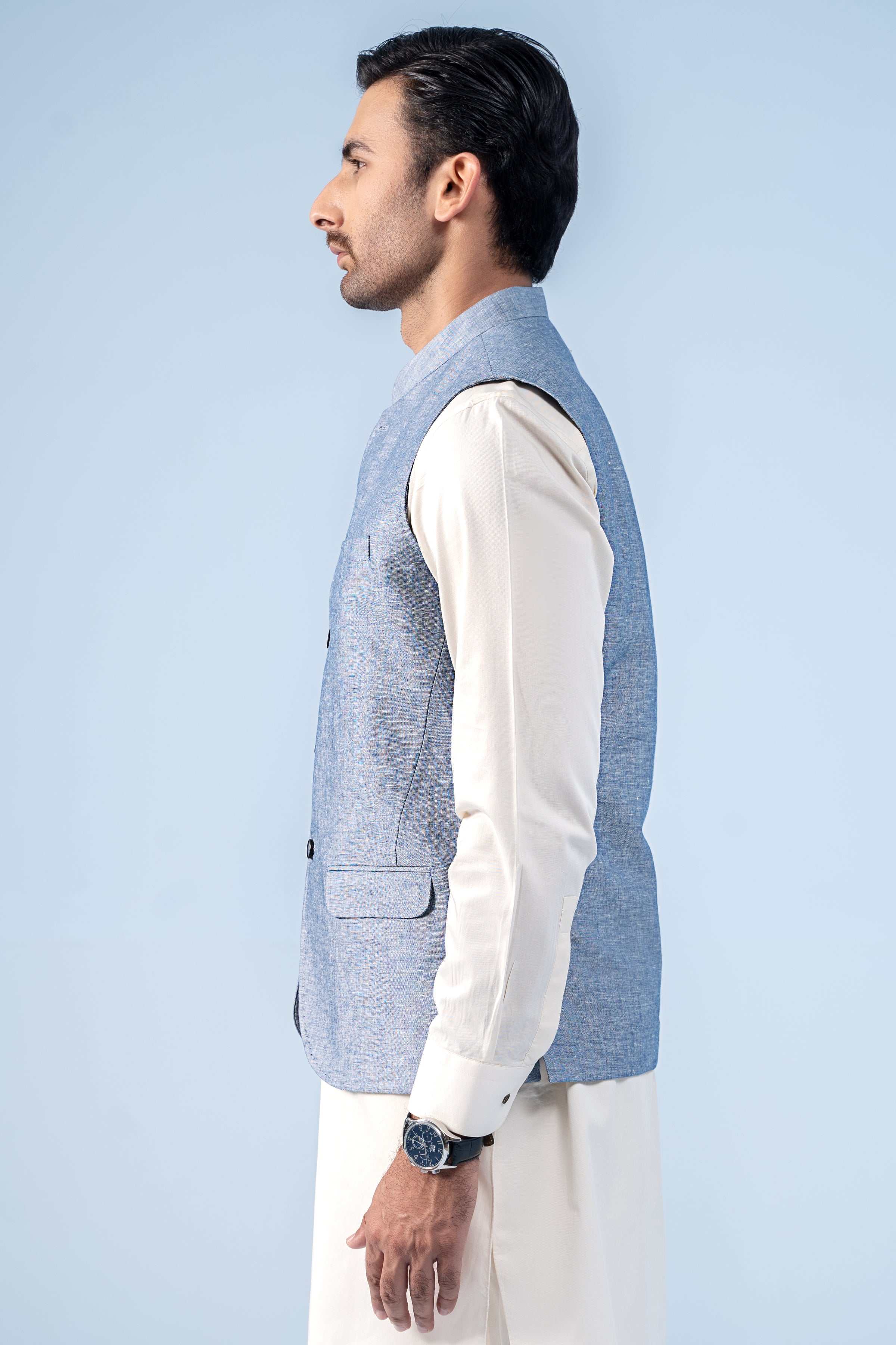 WAISTCOAT LIGHT BLUE - Image 4