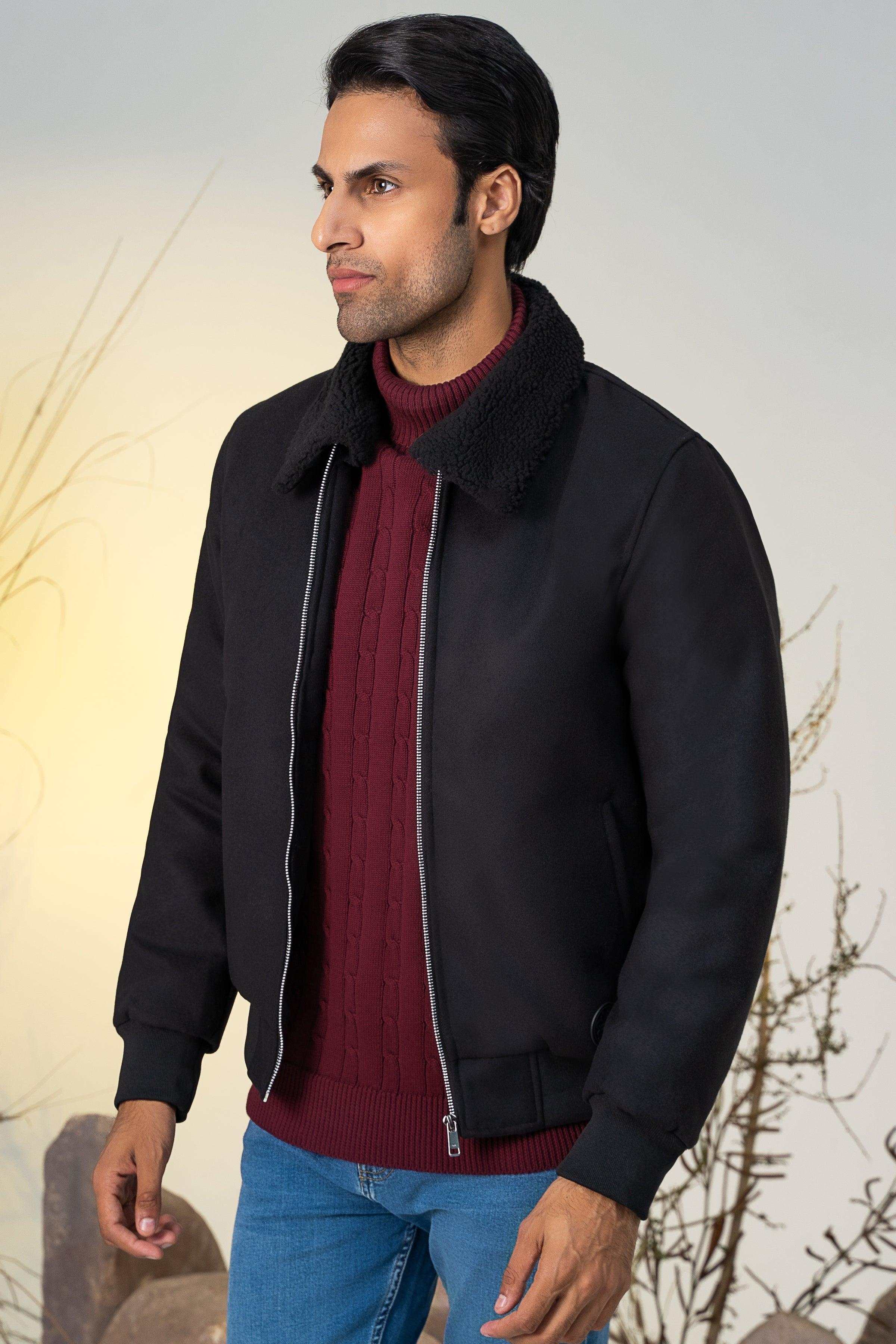 WOOL JACKET F/S BLACK - Image 2
