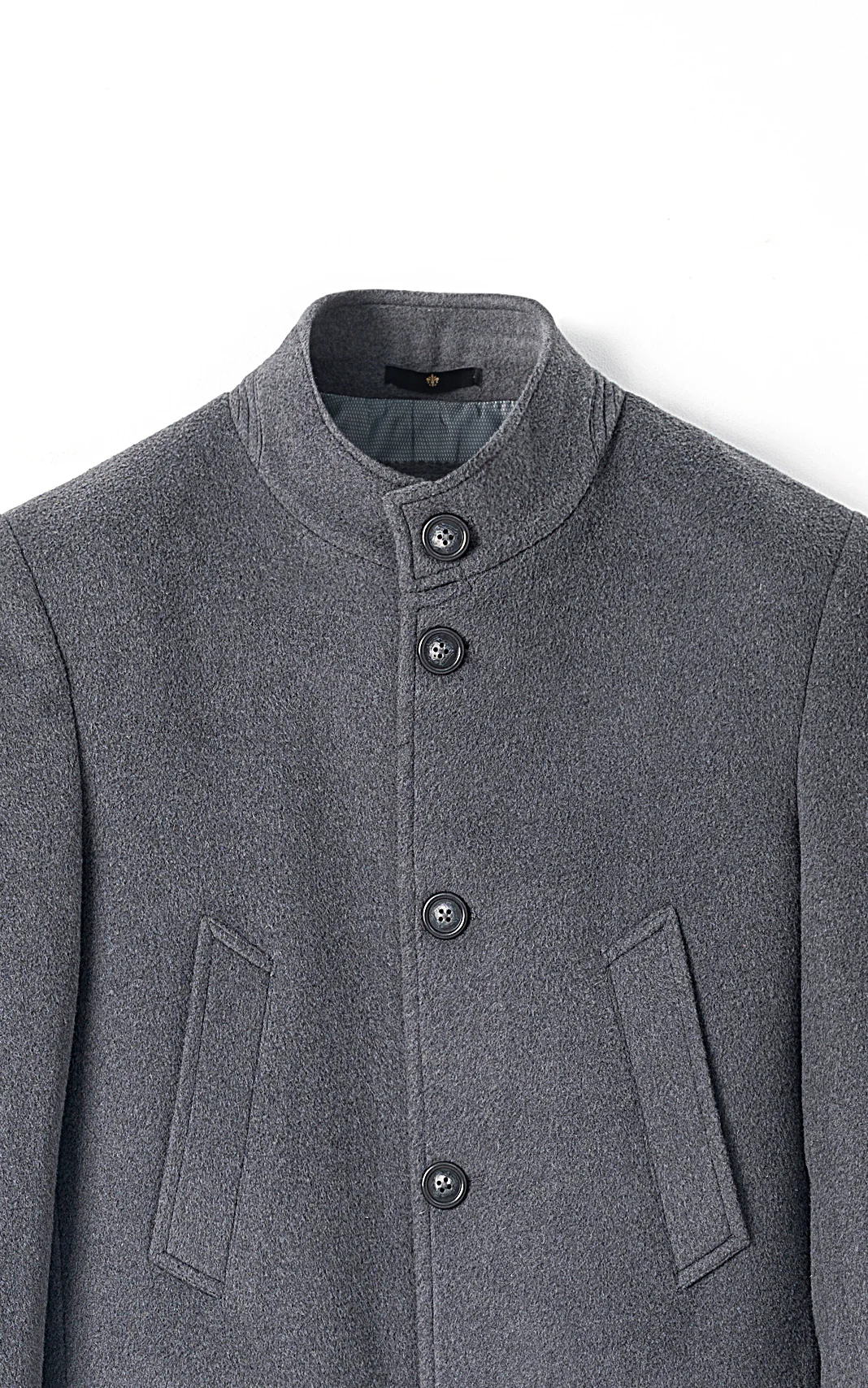 WOOLEN LONG COAT DARK GREY - Image 2