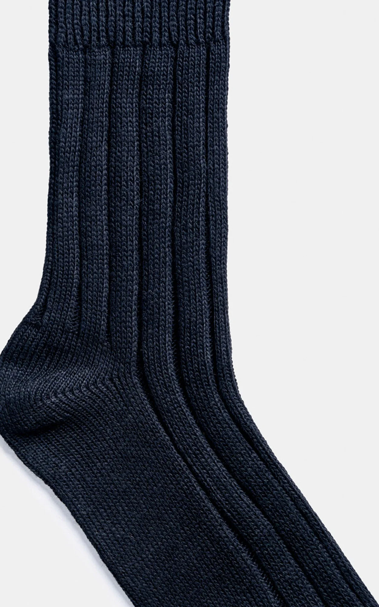 Ribbed Wool Blended Socks Black - Image 3