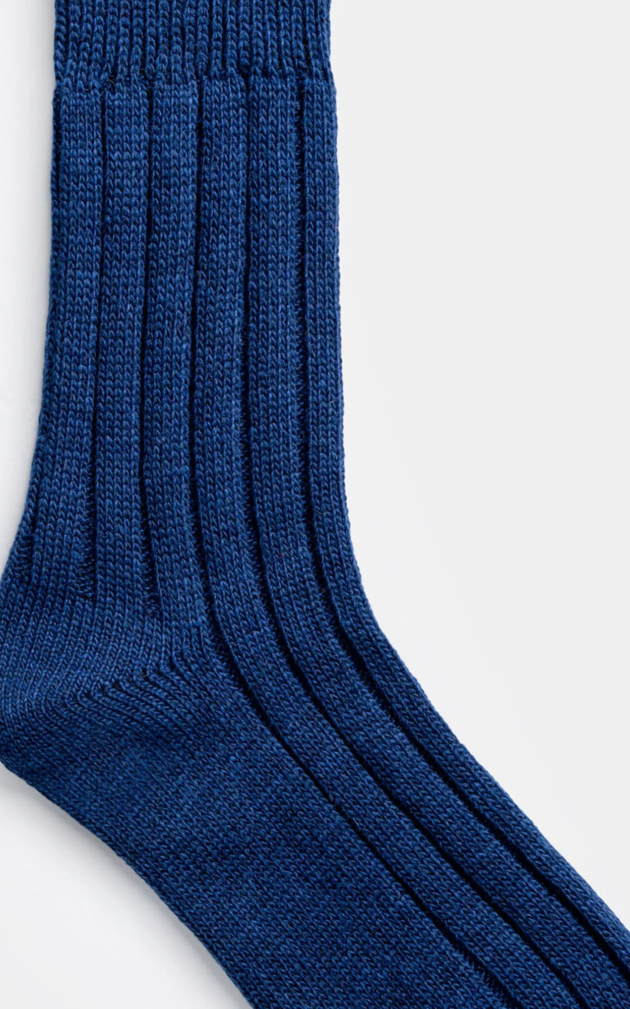 Ribbed Wool Blended Socks Navy - Image 3