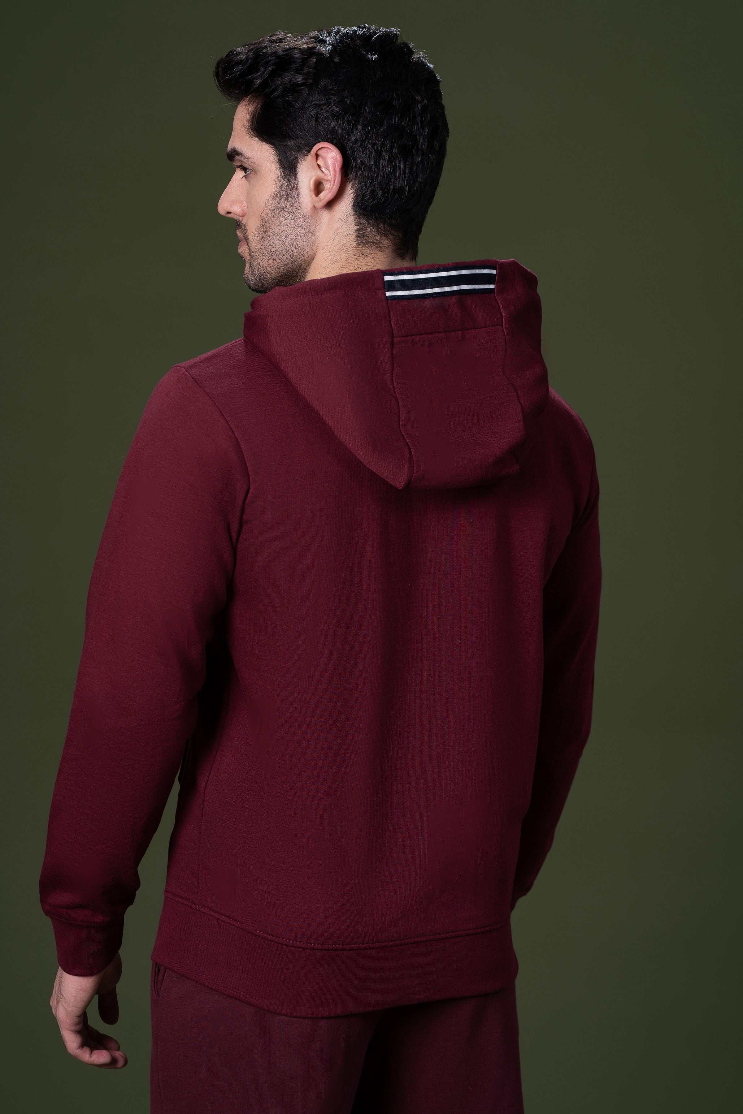 ZIPPER HOODIES MAROON - Image 4